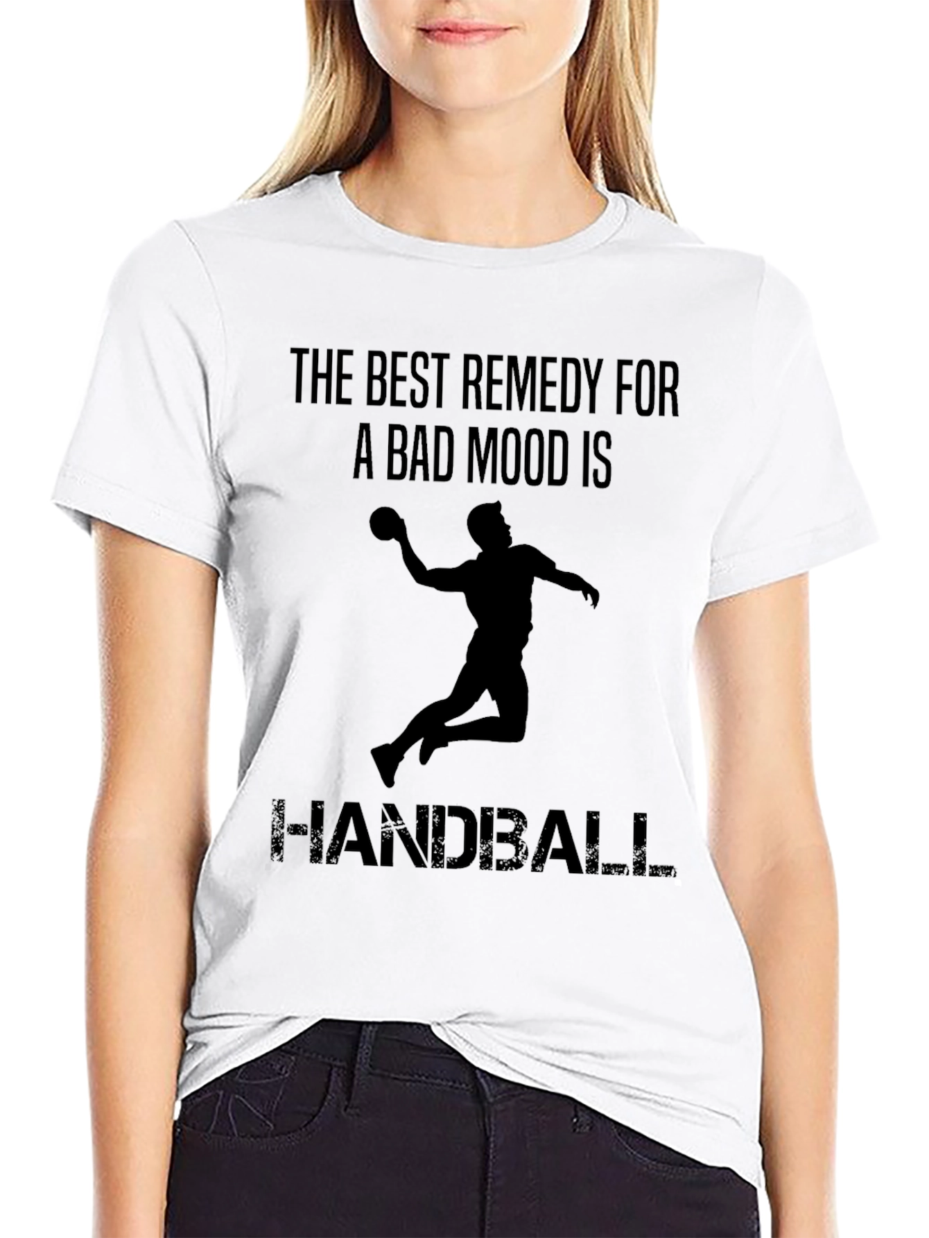 Handball Remedy Black T-Shirt for Sports Enthusiasts