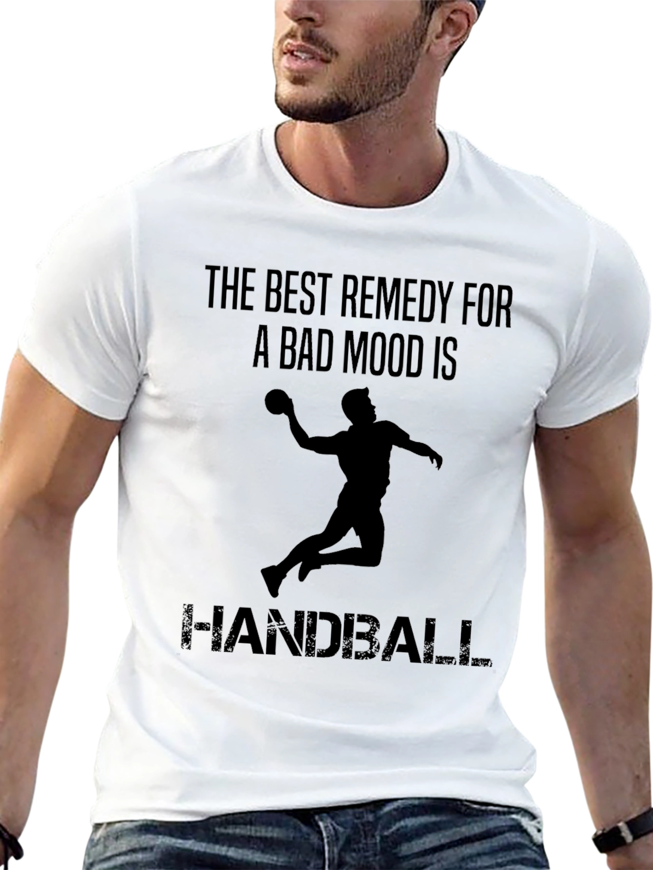 Handball Remedy Black T-Shirt for Sports Enthusiasts