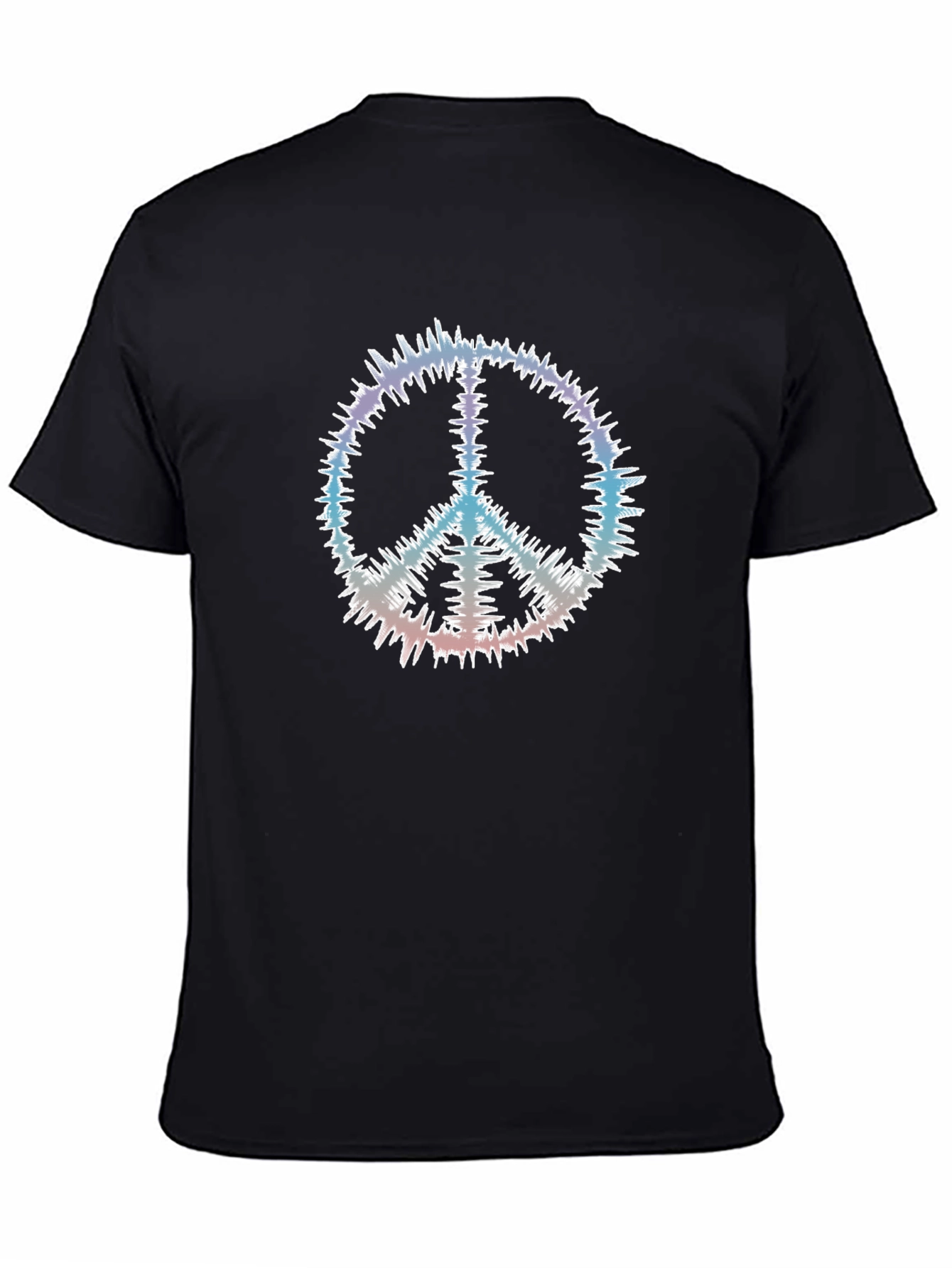 Peace Sign Graphic Black T-Shirt