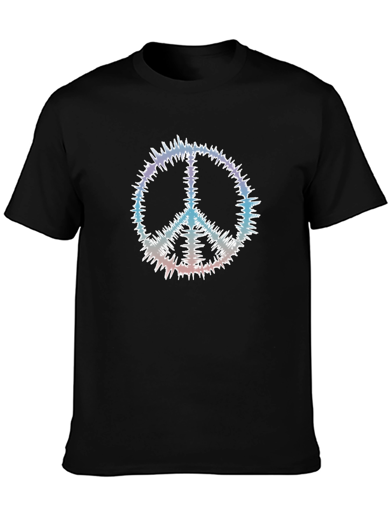 Peace Sign Graphic Black T-Shirt