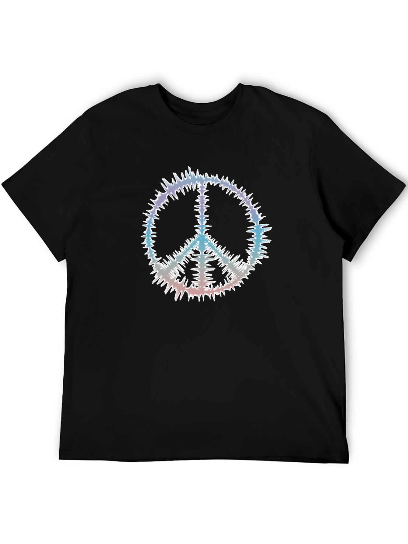 Peace Sign Graphic Black T-Shirt