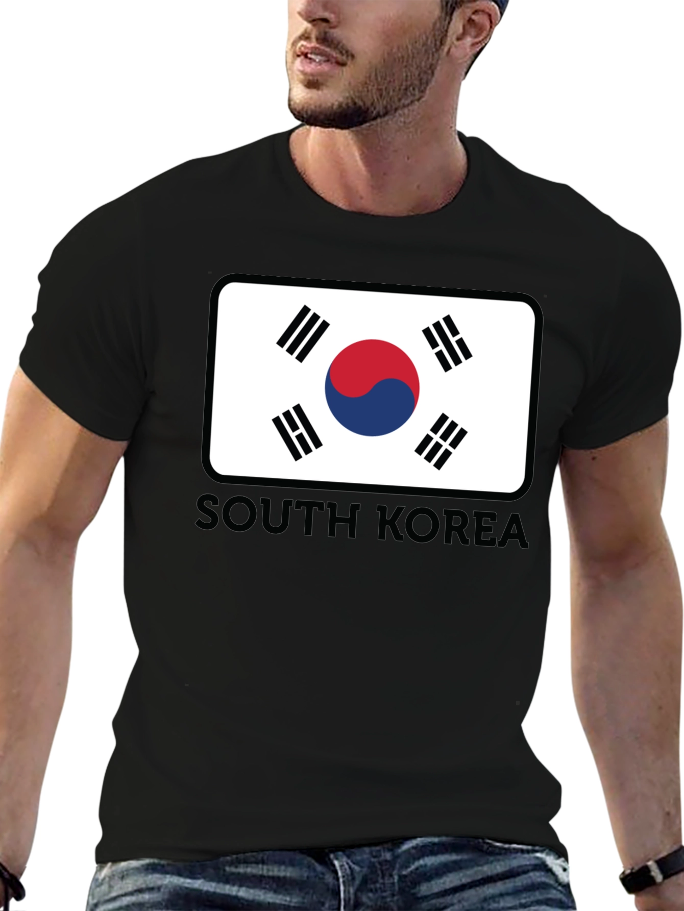 South Korea Flag Graphic Tee - Casual Style