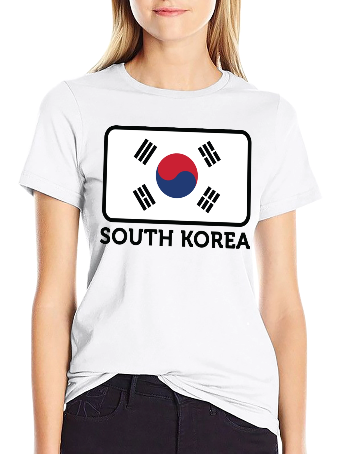 South Korea Flag Graphic Tee - Casual Style