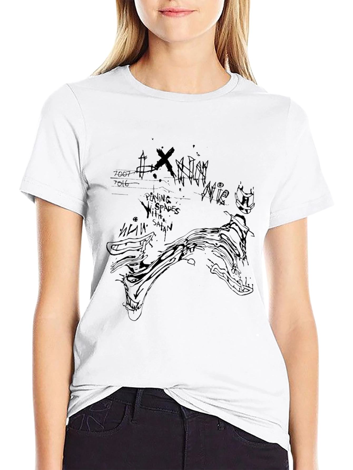 Graphic Print Black T-Shirt