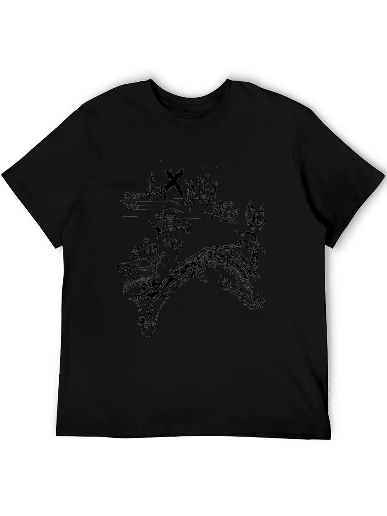 Graphic Print Black T-Shirt