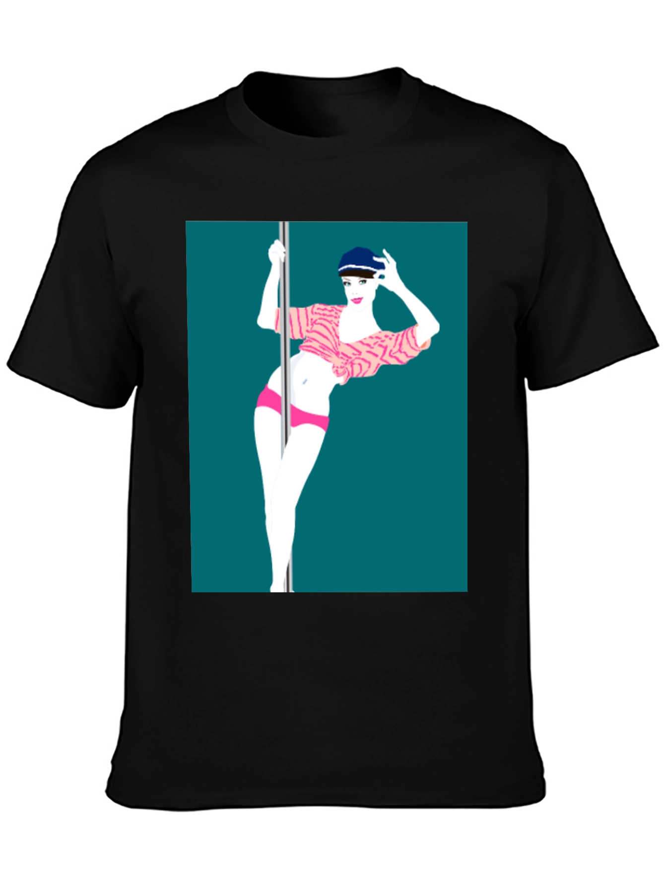 Stylish Tee Featuring Pole Dance Art