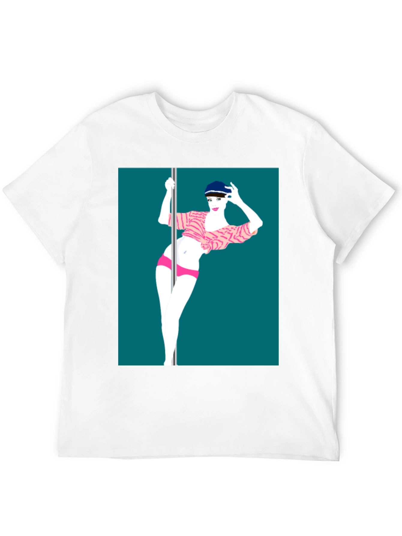Stylish Tee Featuring Pole Dance Art