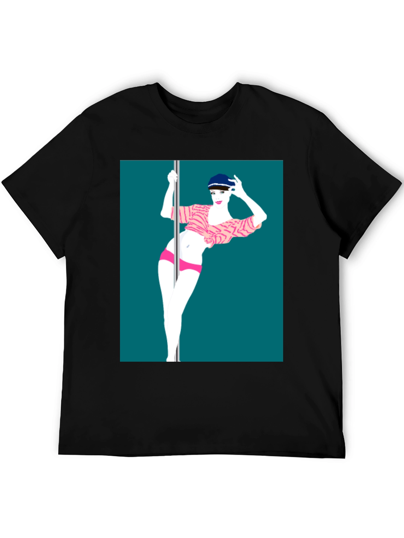 Stylish Tee Featuring Pole Dance Art