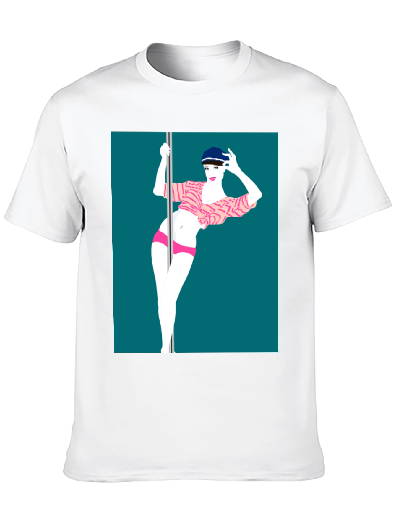 Stylish Tee Featuring Pole Dance Art