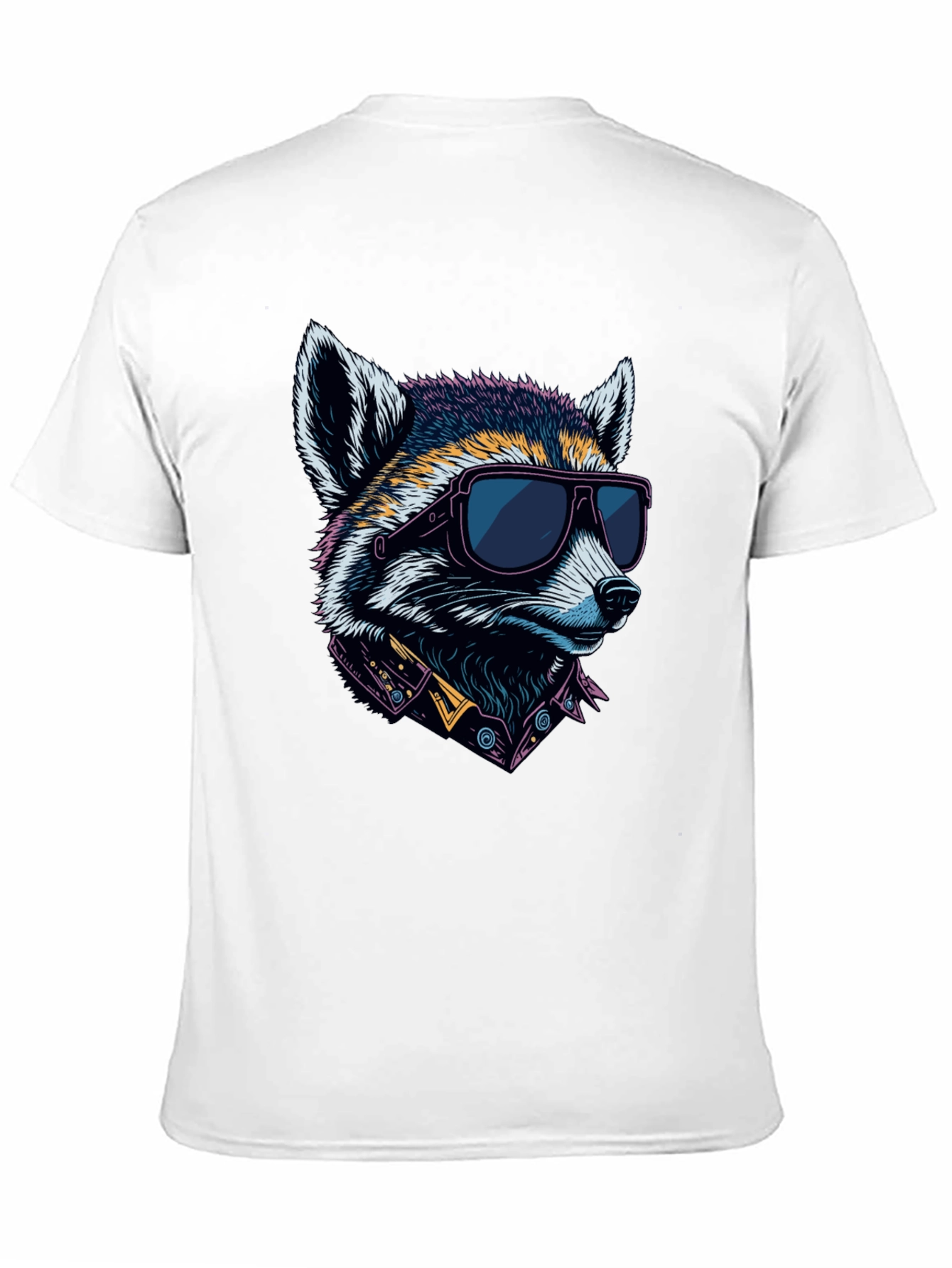 Cool Raccoon Graphic Tee - Black