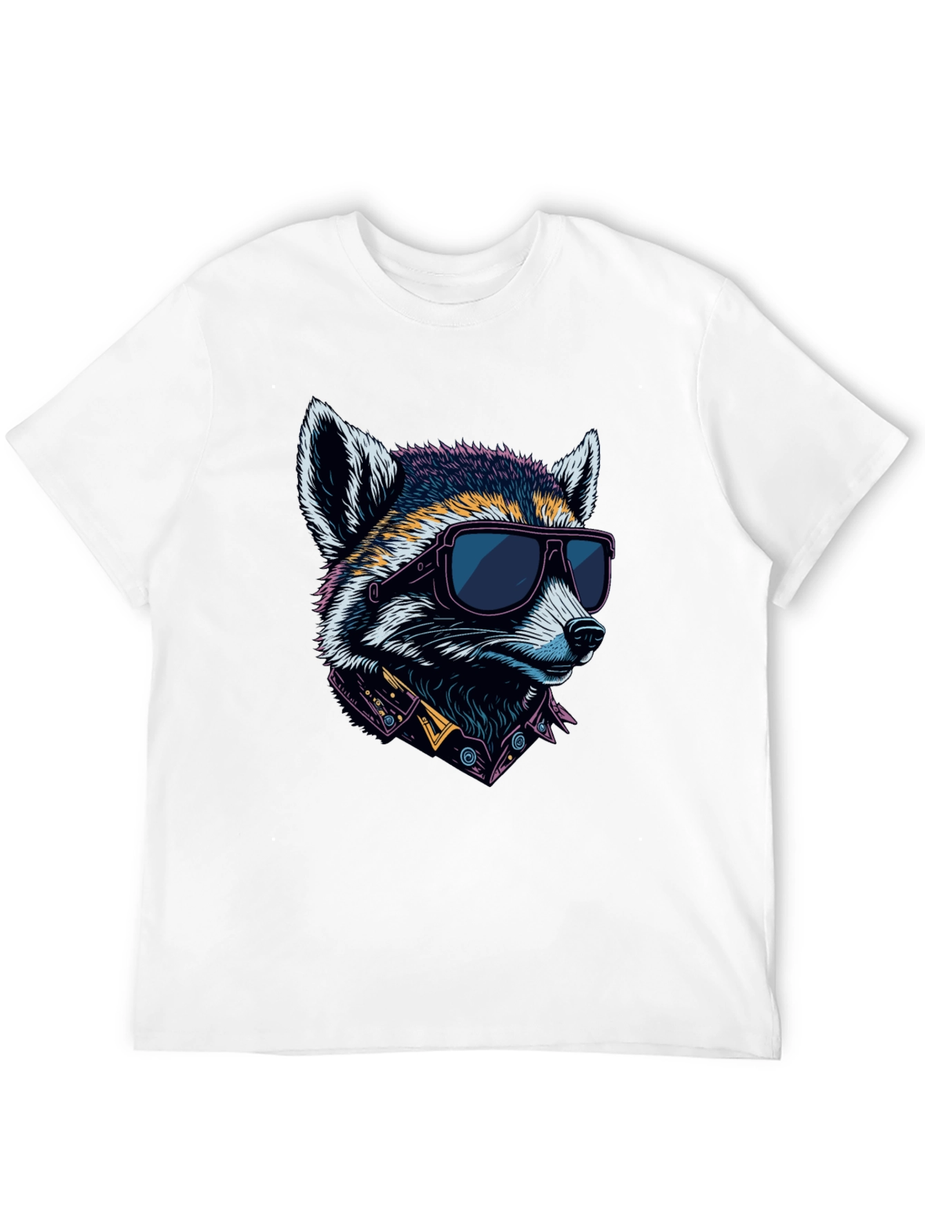 Cool Raccoon Graphic Tee - Black