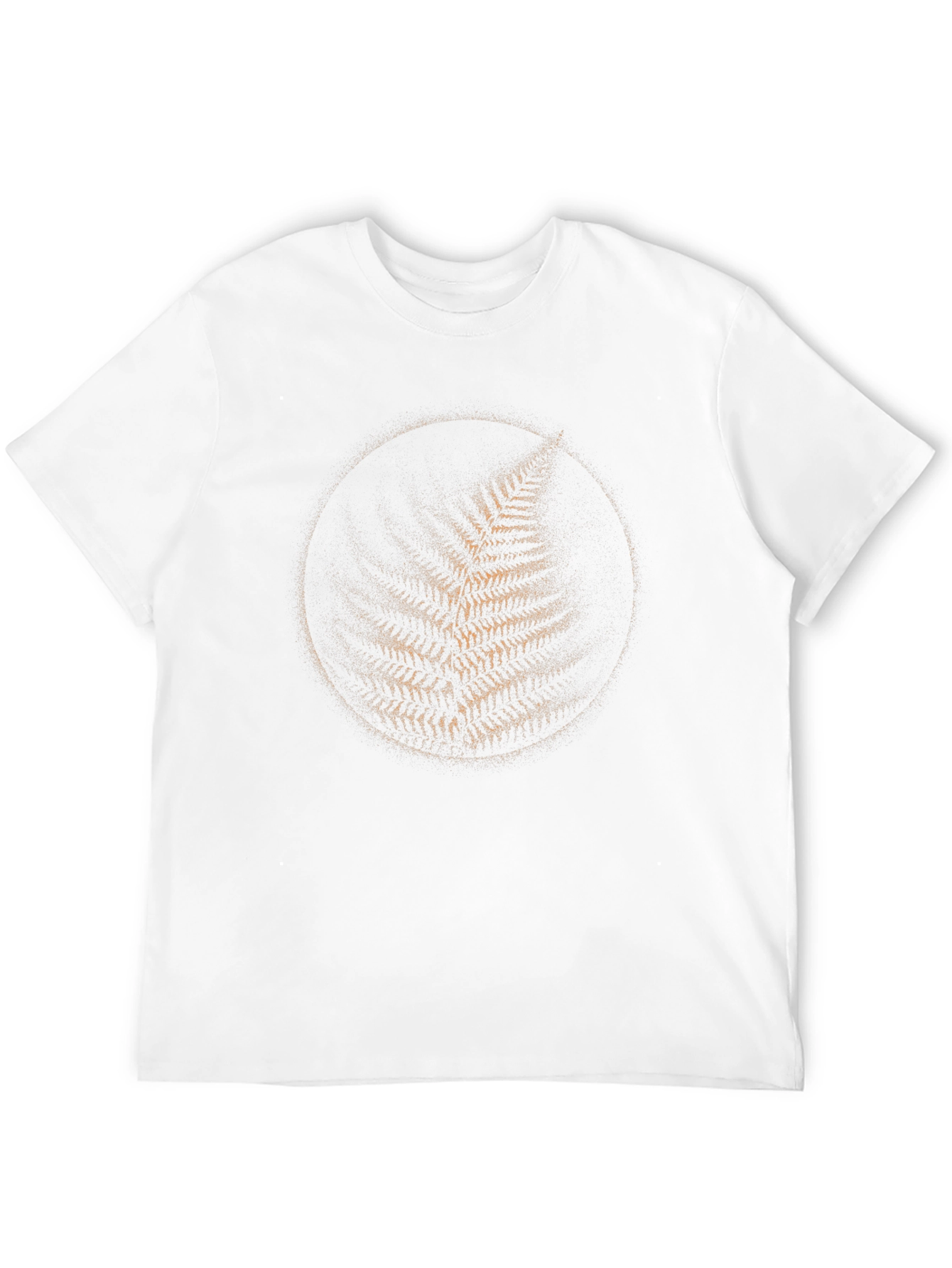 Fern Circle Graphic Print Black T-Shirt