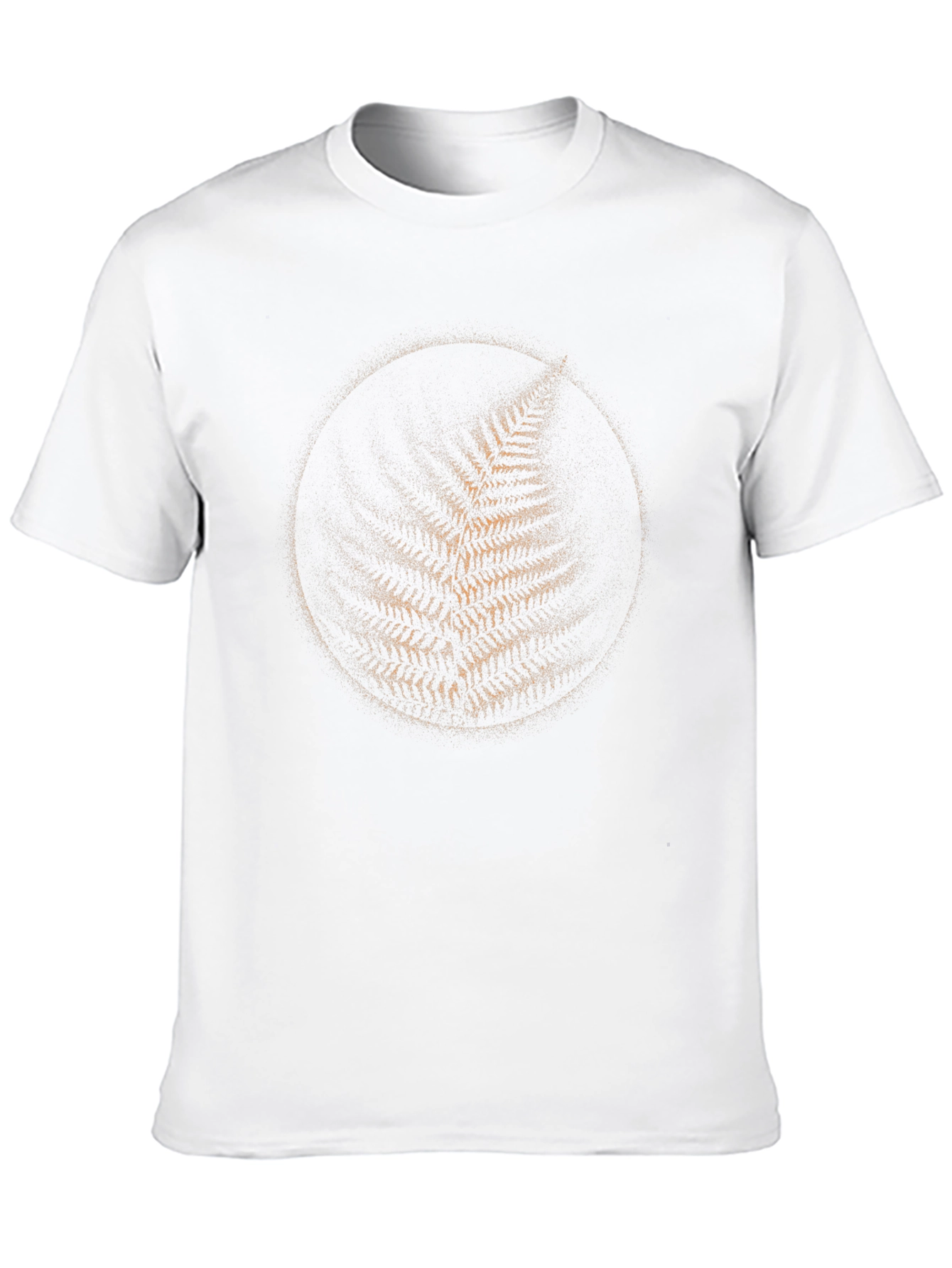 Fern Circle Graphic Print Black T-Shirt