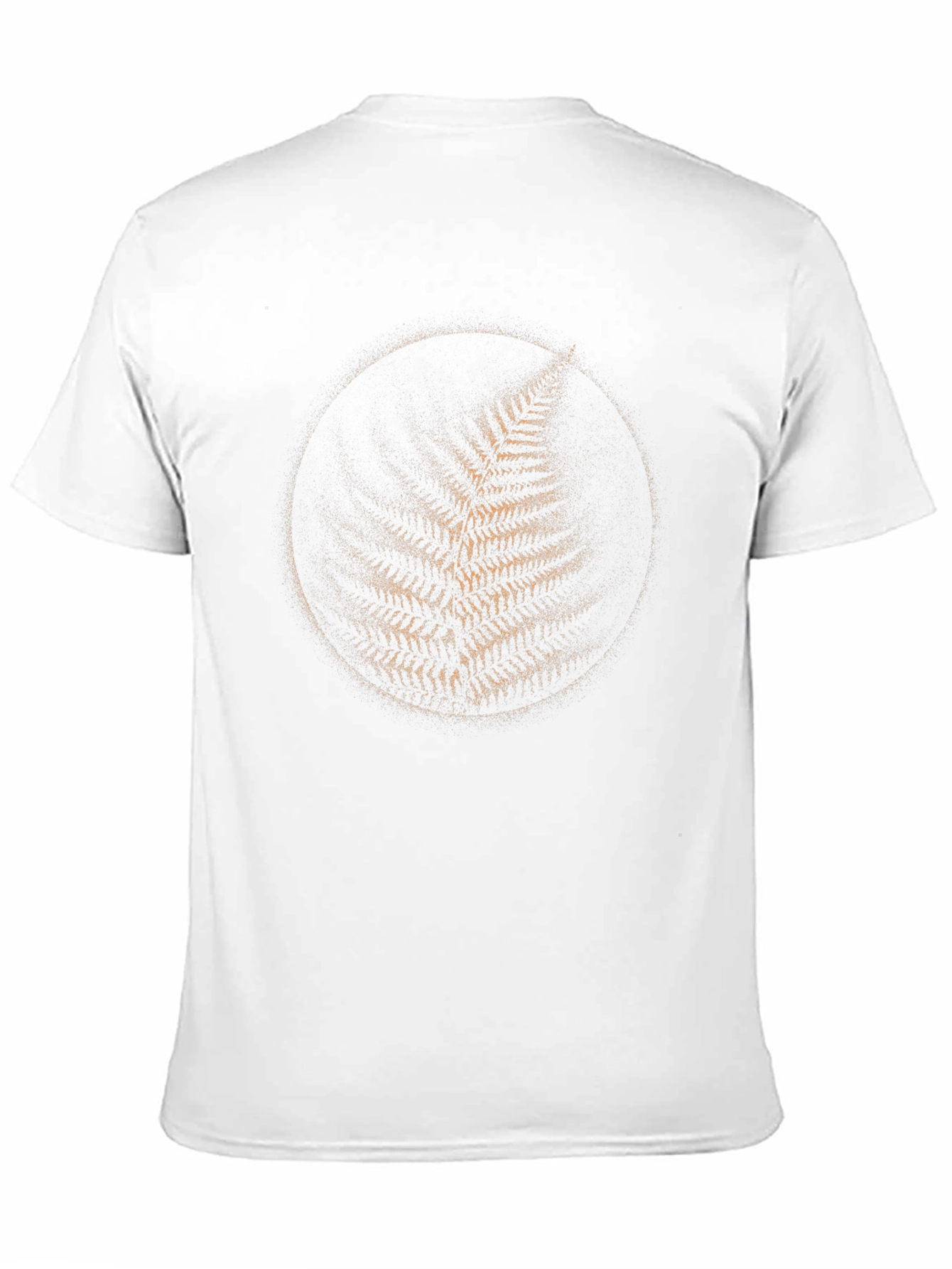 Fern Circle Graphic Print Black T-Shirt