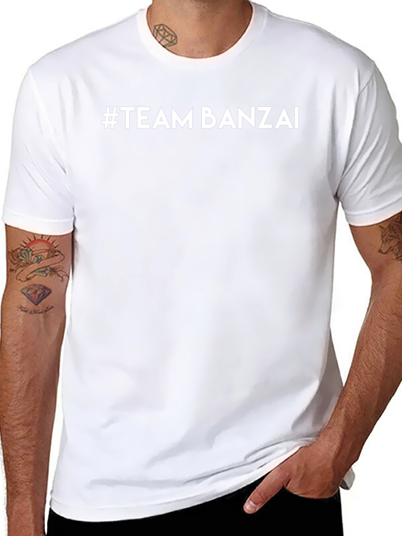 #Team Banzai Tee - Classic Black Cotton T-Shirt