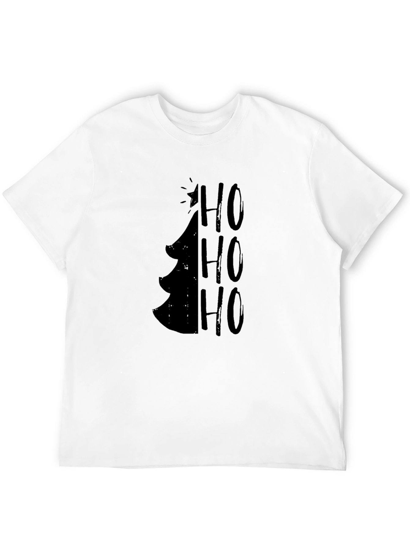 Christmas Tree HO HO HO Mens Graphic Tee