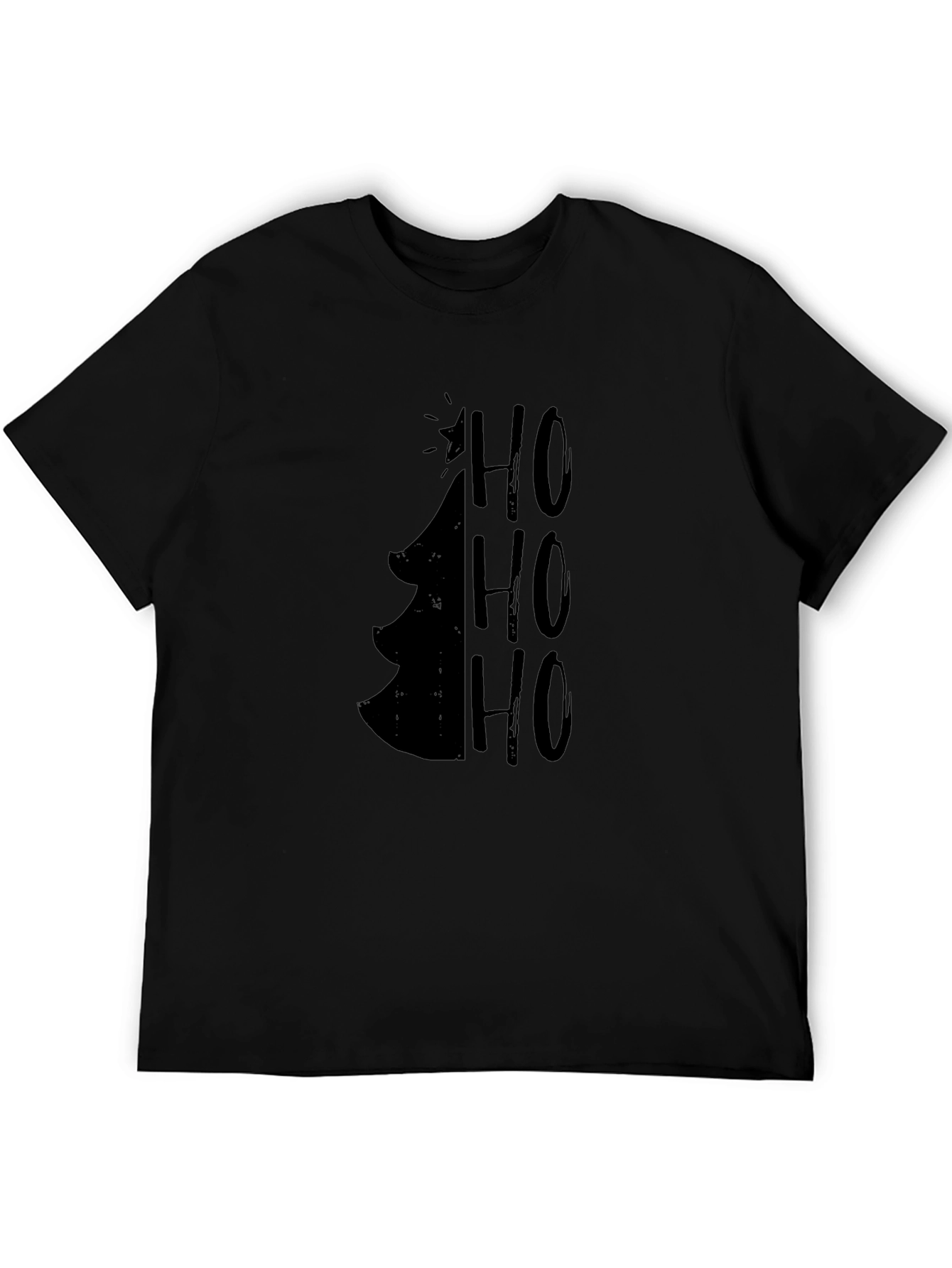 Christmas Tree HO HO HO Mens Graphic Tee