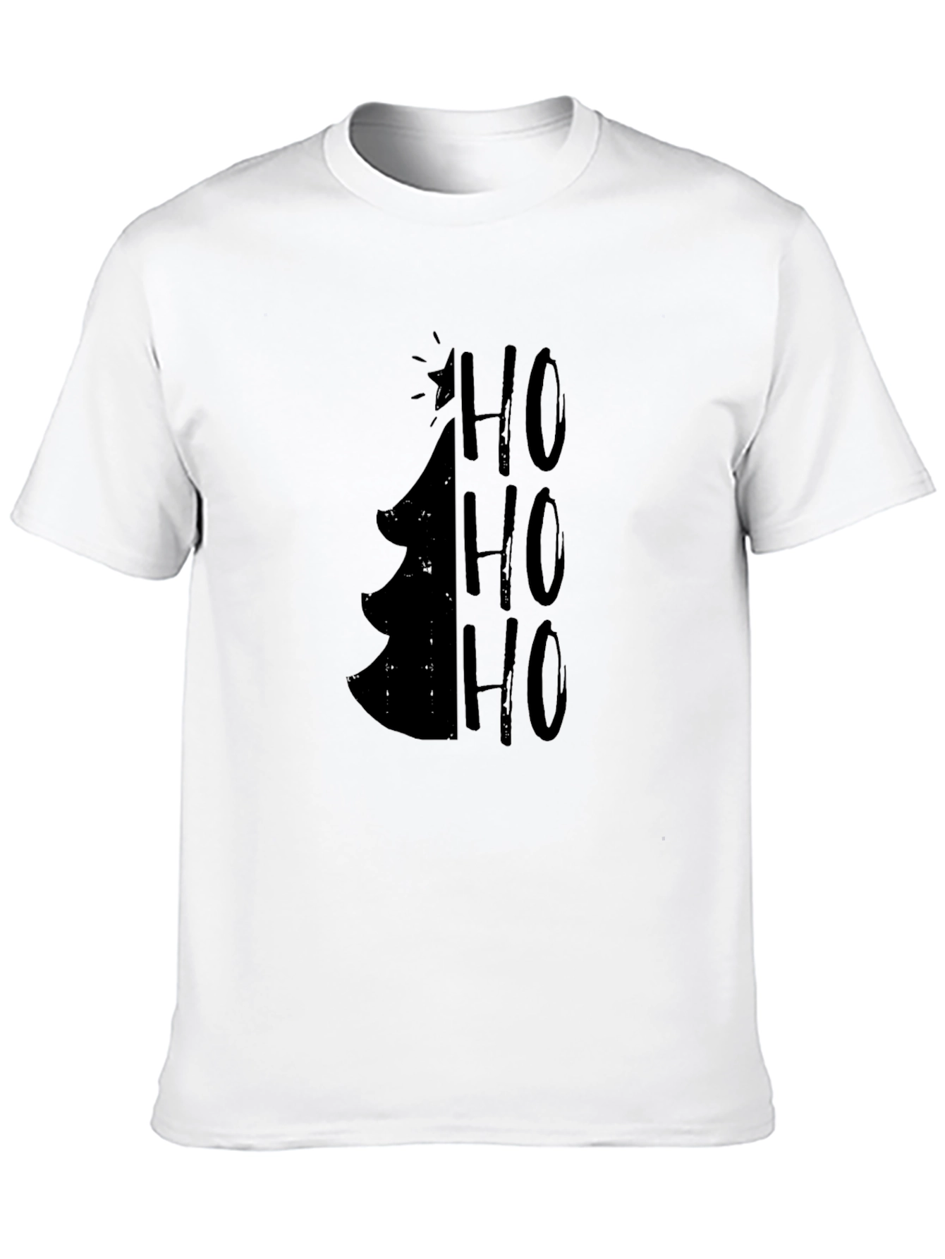 Christmas Tree HO HO HO Mens Graphic Tee