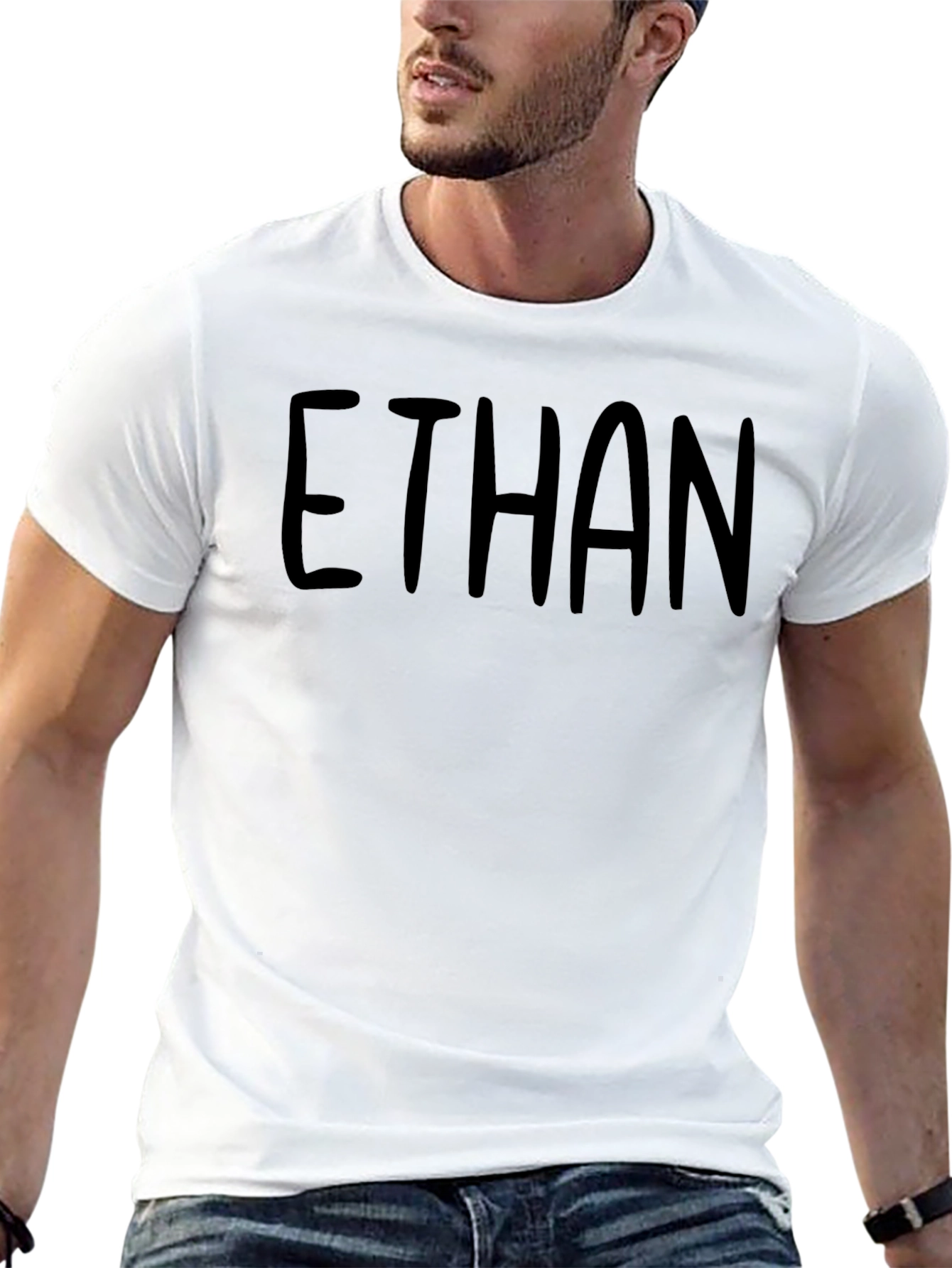 Personalized Ethan Black T-Shirt