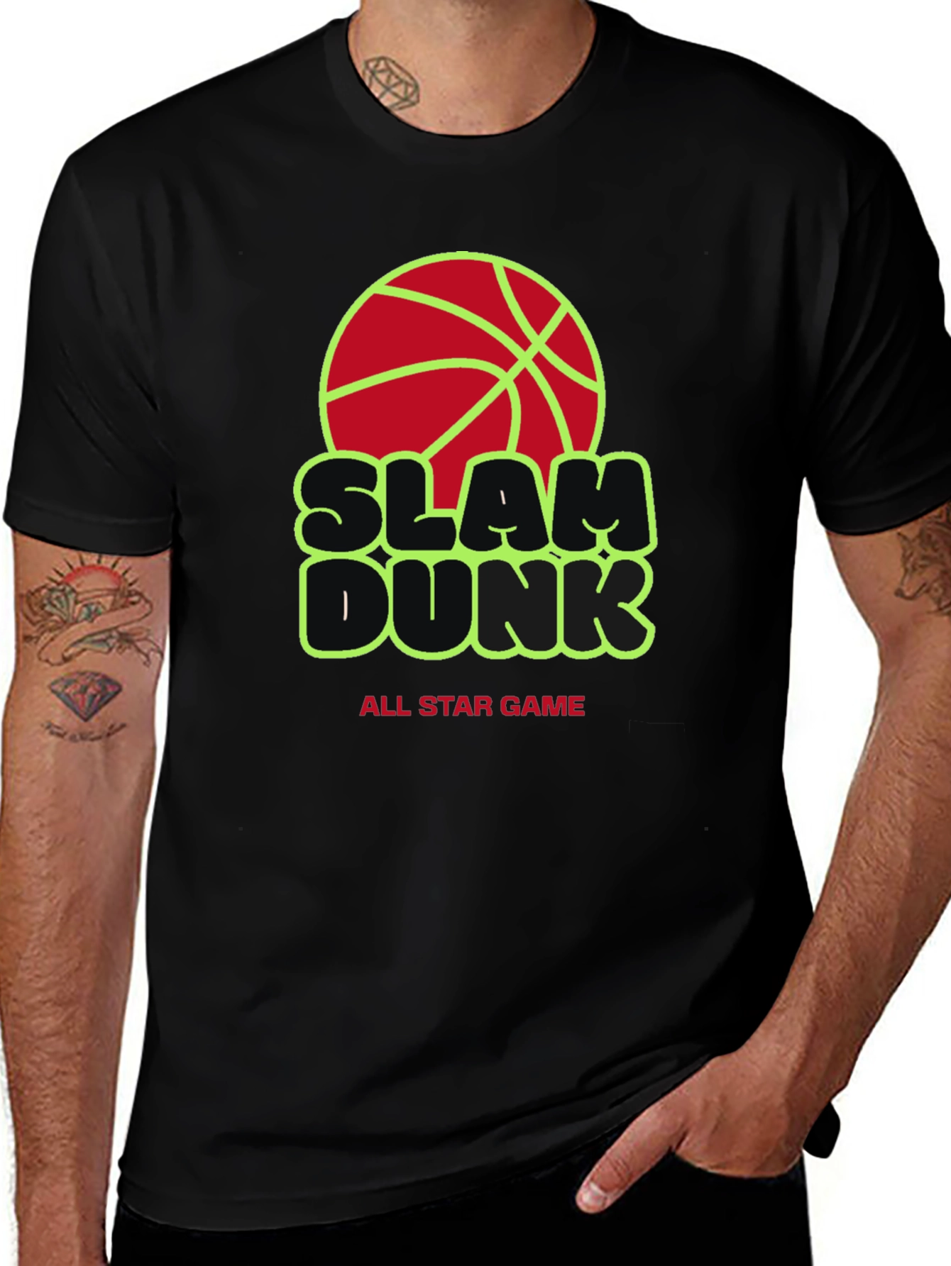 Slam Dunk All Star Game Black Graphic Tee