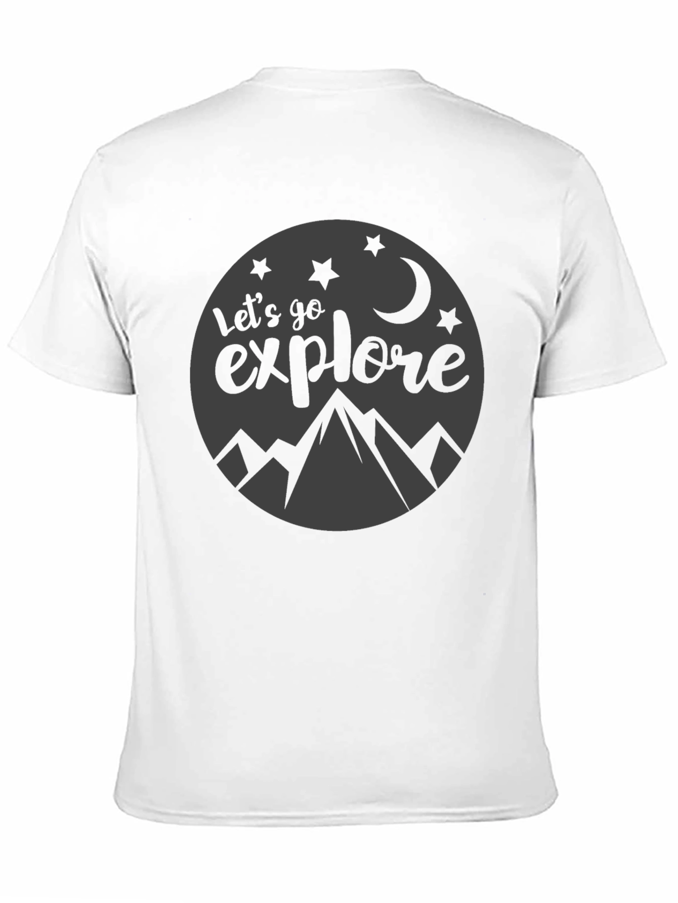 Lets Go Explore Black Graphic T-Shirt