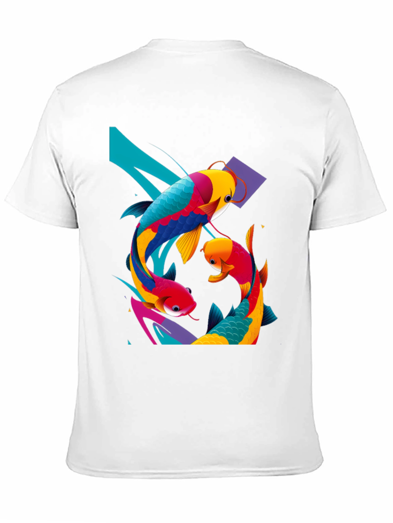 Koi Fish Graphic Tee - Artistic Black T-Shirt