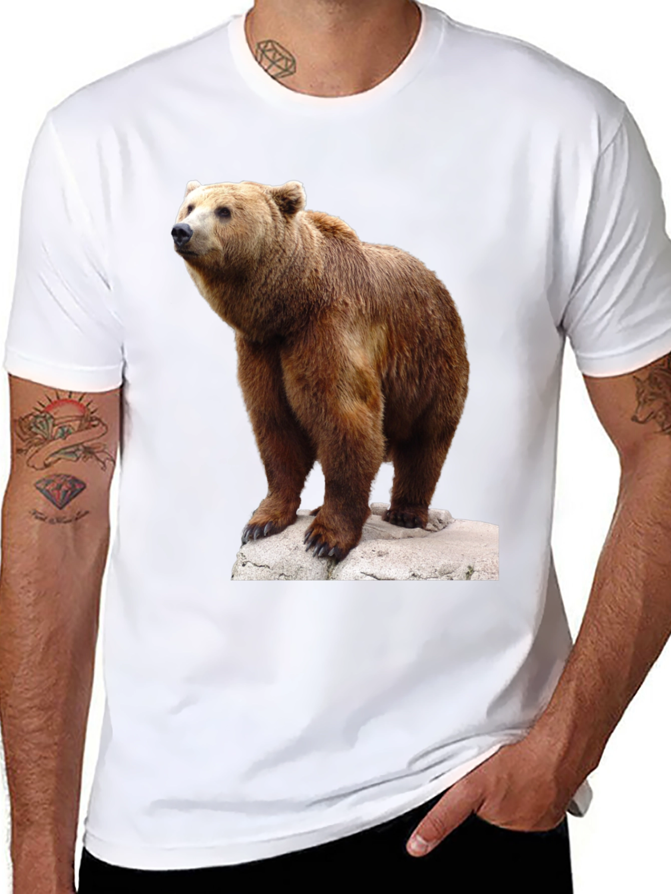 Bear Graphic Tee - Wildlife Animal T-Shirt