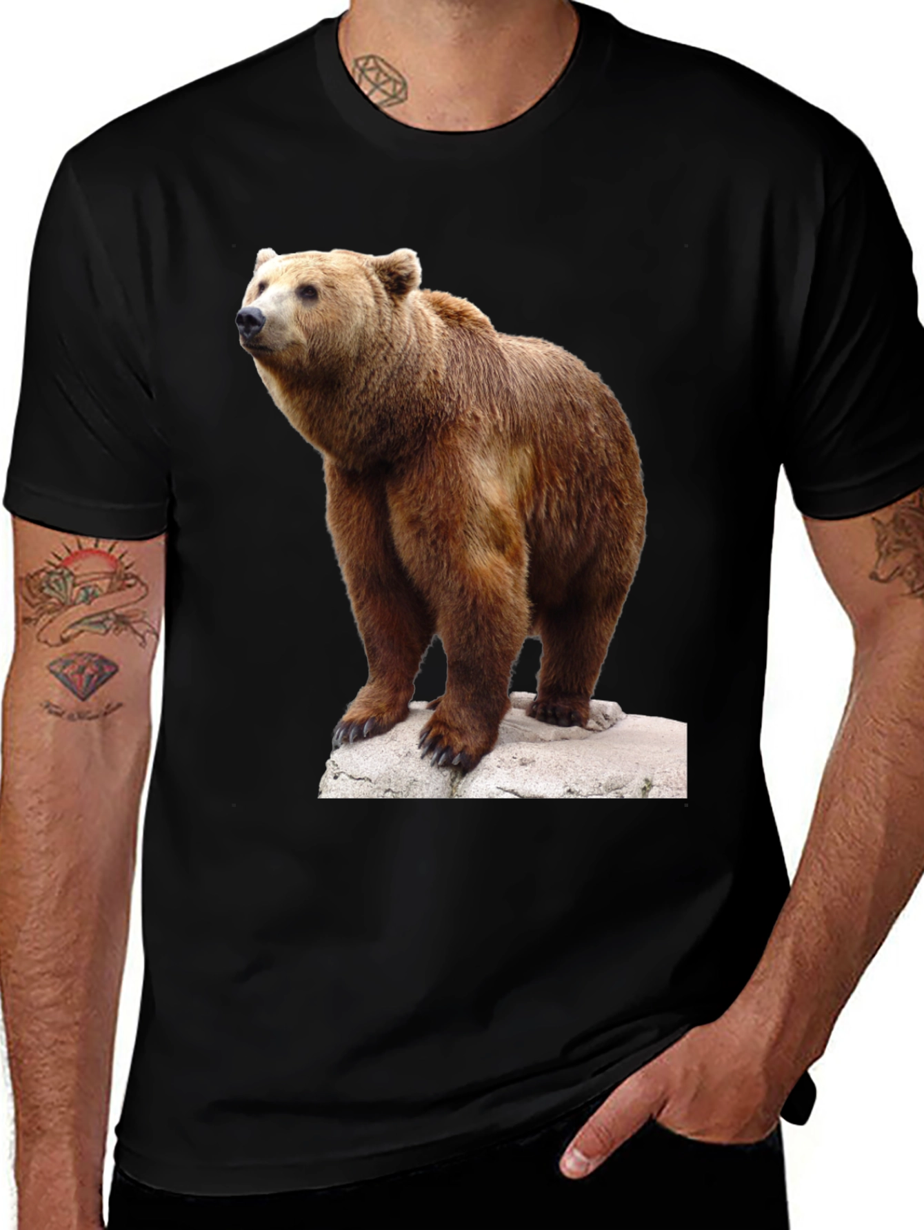 Bear Graphic Tee - Wildlife Animal T-Shirt