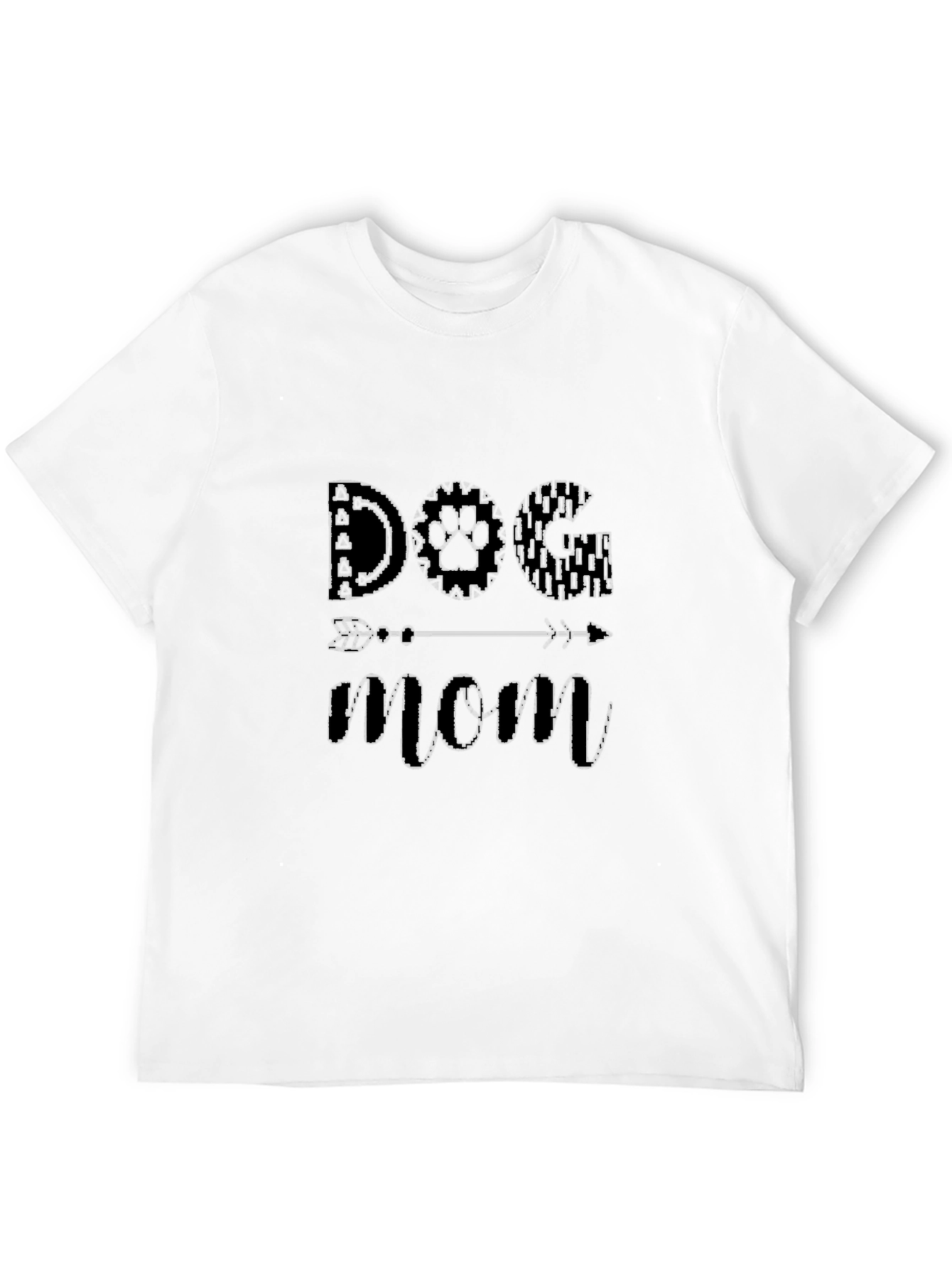 Dog Mom T-Shirt - Unique Paw Print Arrow Design