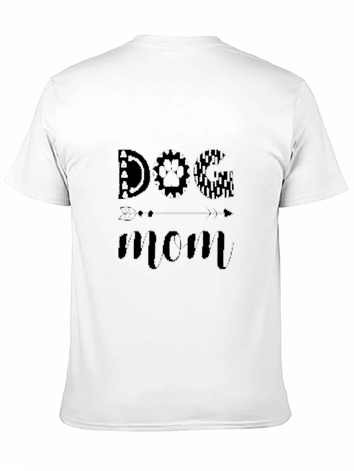 Dog Mom T-Shirt - Unique Paw Print Arrow Design