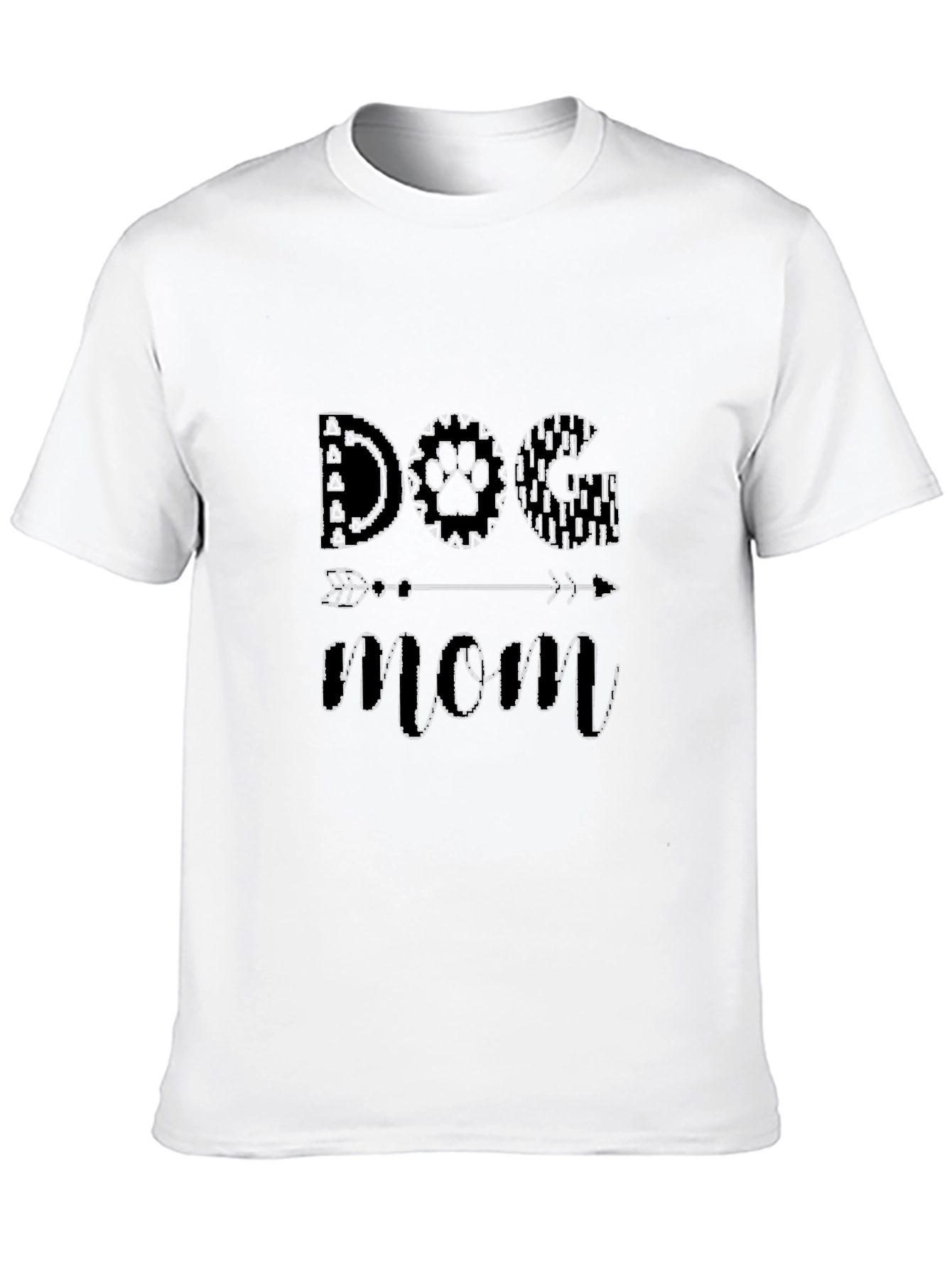 Dog Mom T-Shirt - Unique Paw Print Arrow Design
