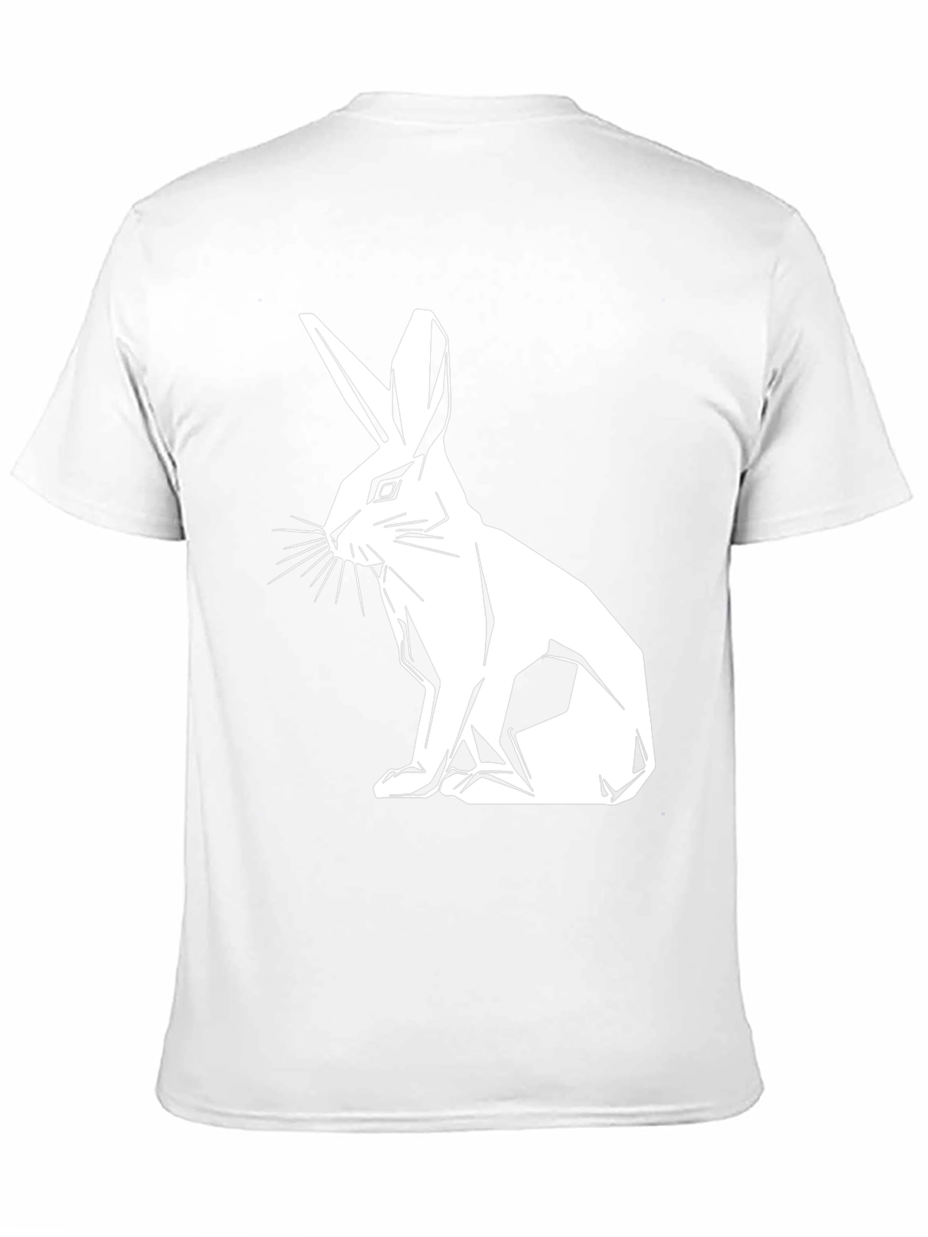 Geometric Rabbit Graphic T-Shirt - Modern Style