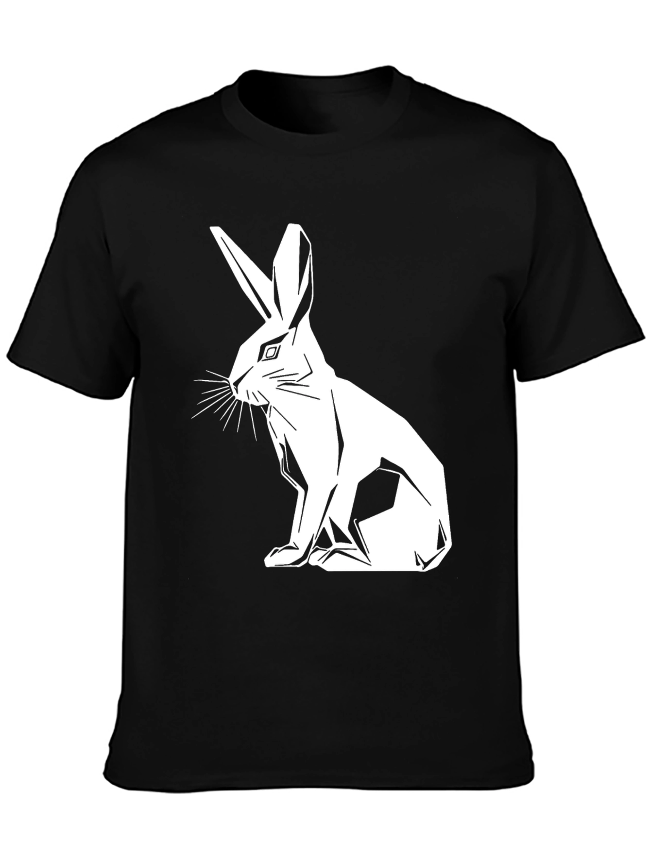 Geometric Rabbit Graphic T-Shirt - Modern Style