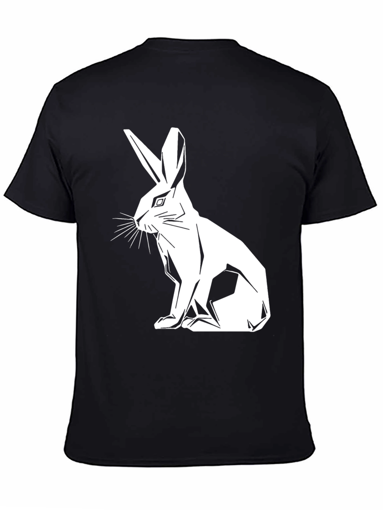 Geometric Rabbit Graphic T-Shirt - Modern Style