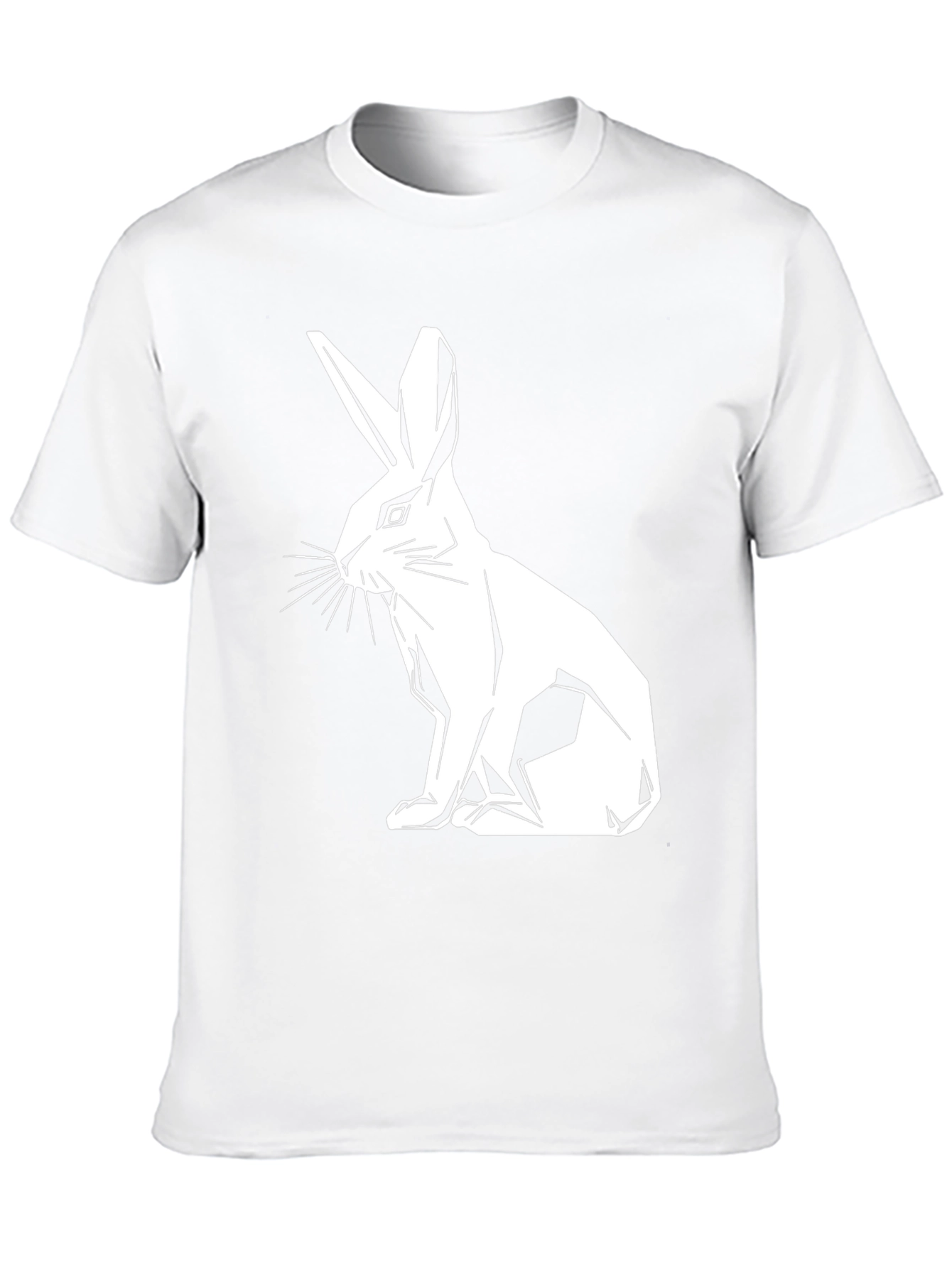 Geometric Rabbit Graphic T-Shirt - Modern Style