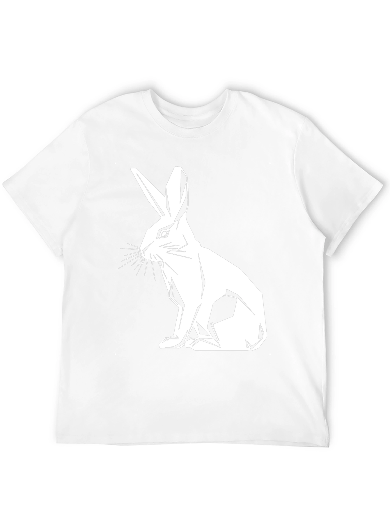 Geometric Rabbit Graphic T-Shirt - Modern Style