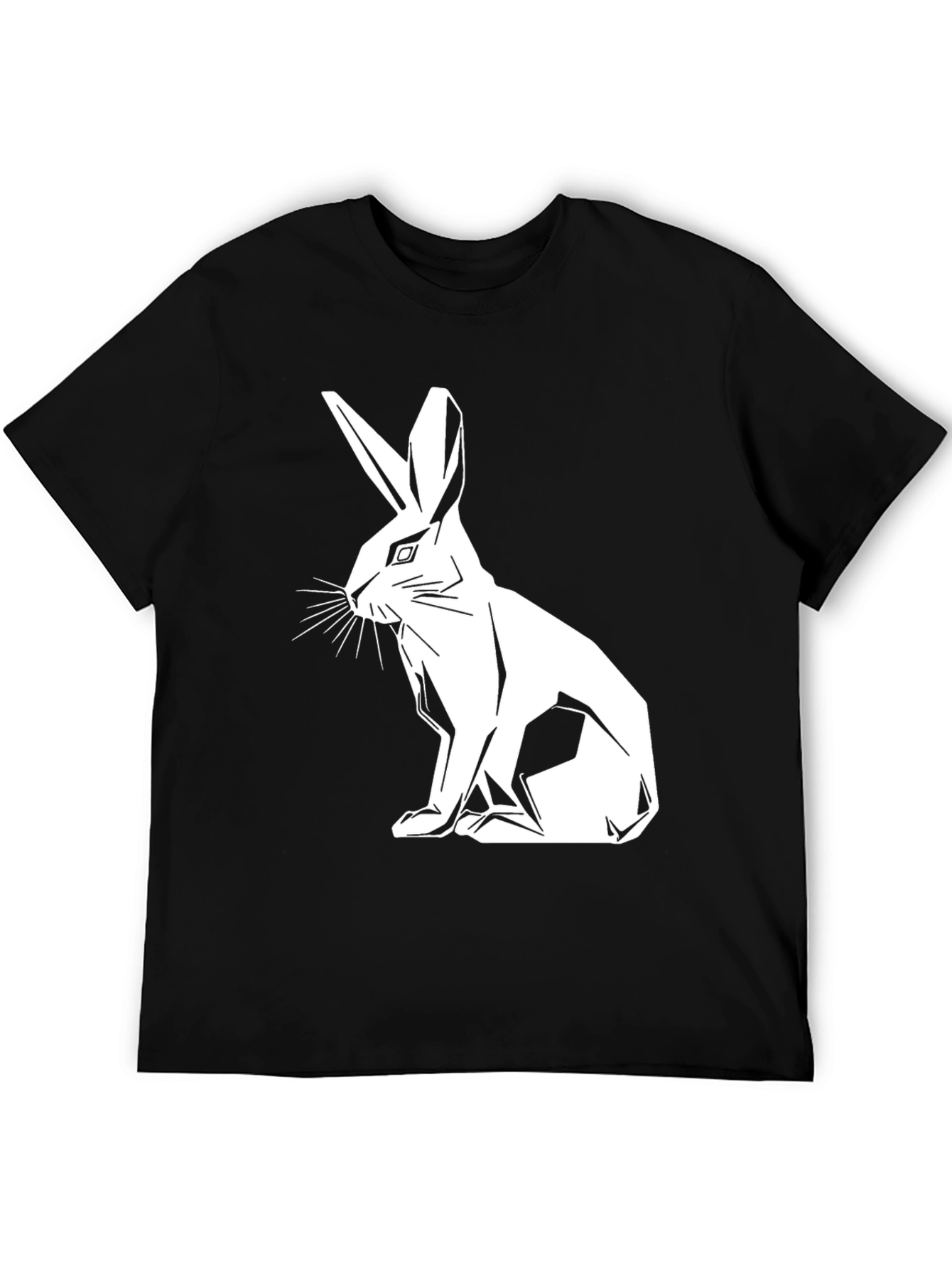 Geometric Rabbit Graphic T-Shirt - Modern Style