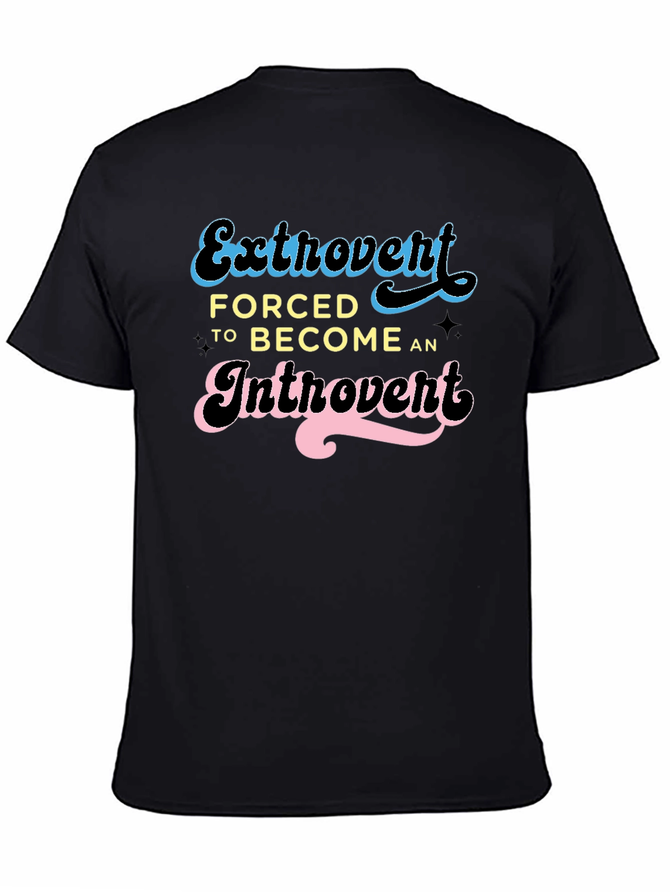 Introvert Humor Tee - Black Graphic T-Shirt