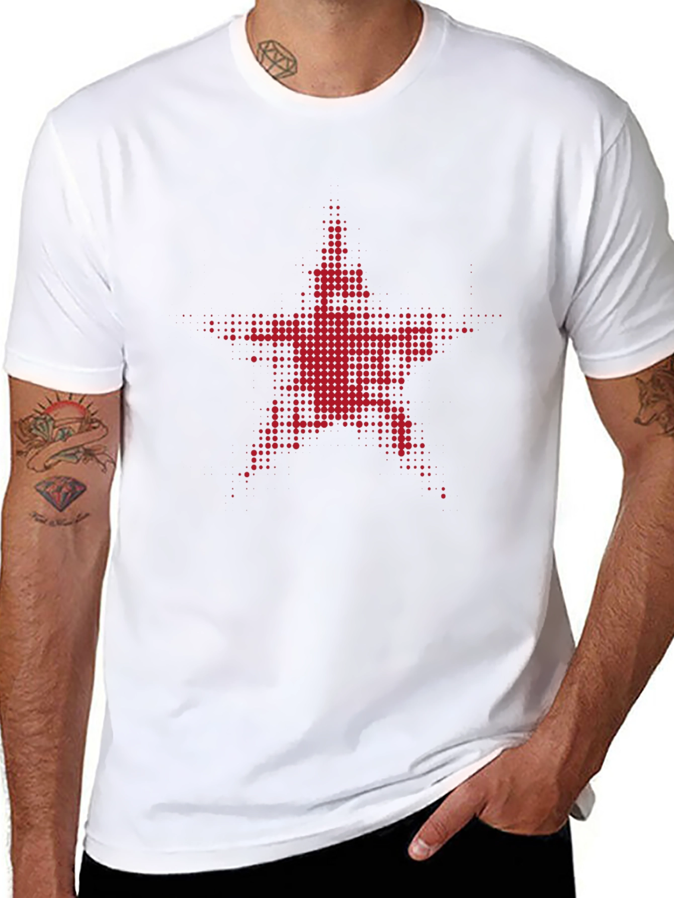 Red Star Graphic Black T-Shirt