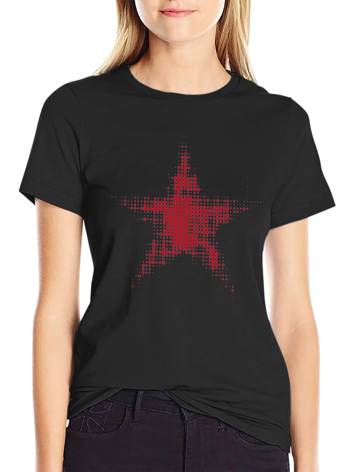 Red Star Graphic Black T-Shirt