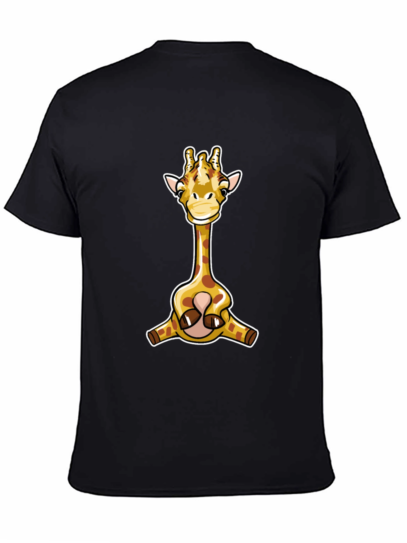 Cartoon Giraffe Graphic T-Shirt