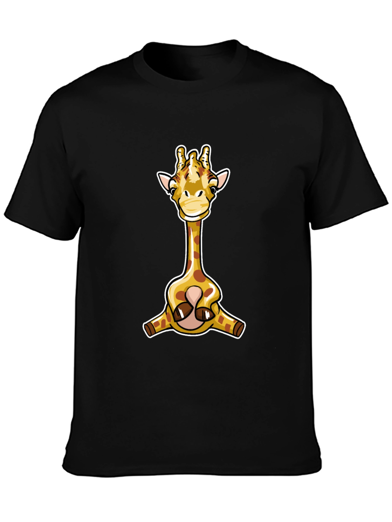 Cartoon Giraffe Graphic T-Shirt