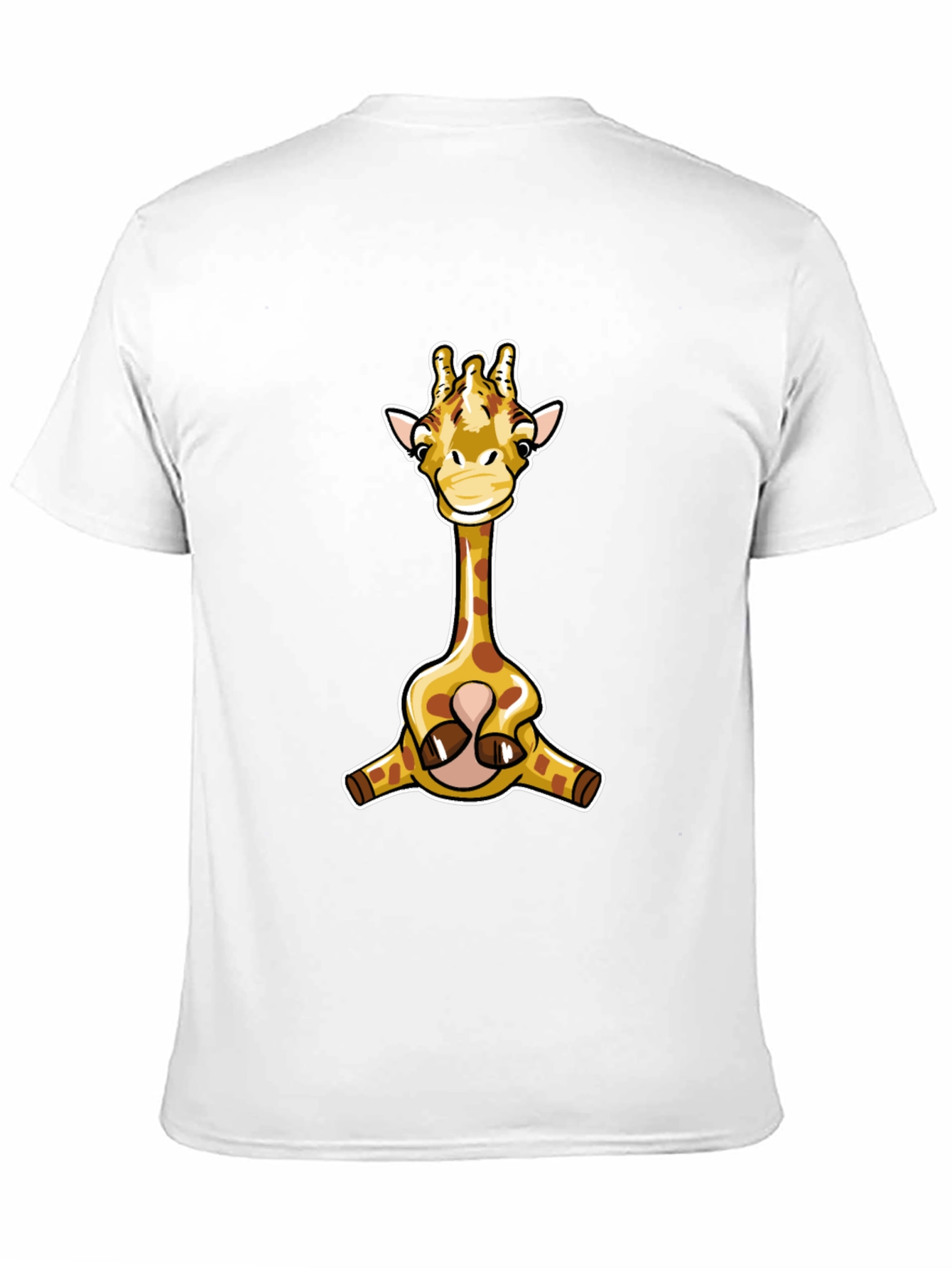 Cartoon Giraffe Graphic T-Shirt