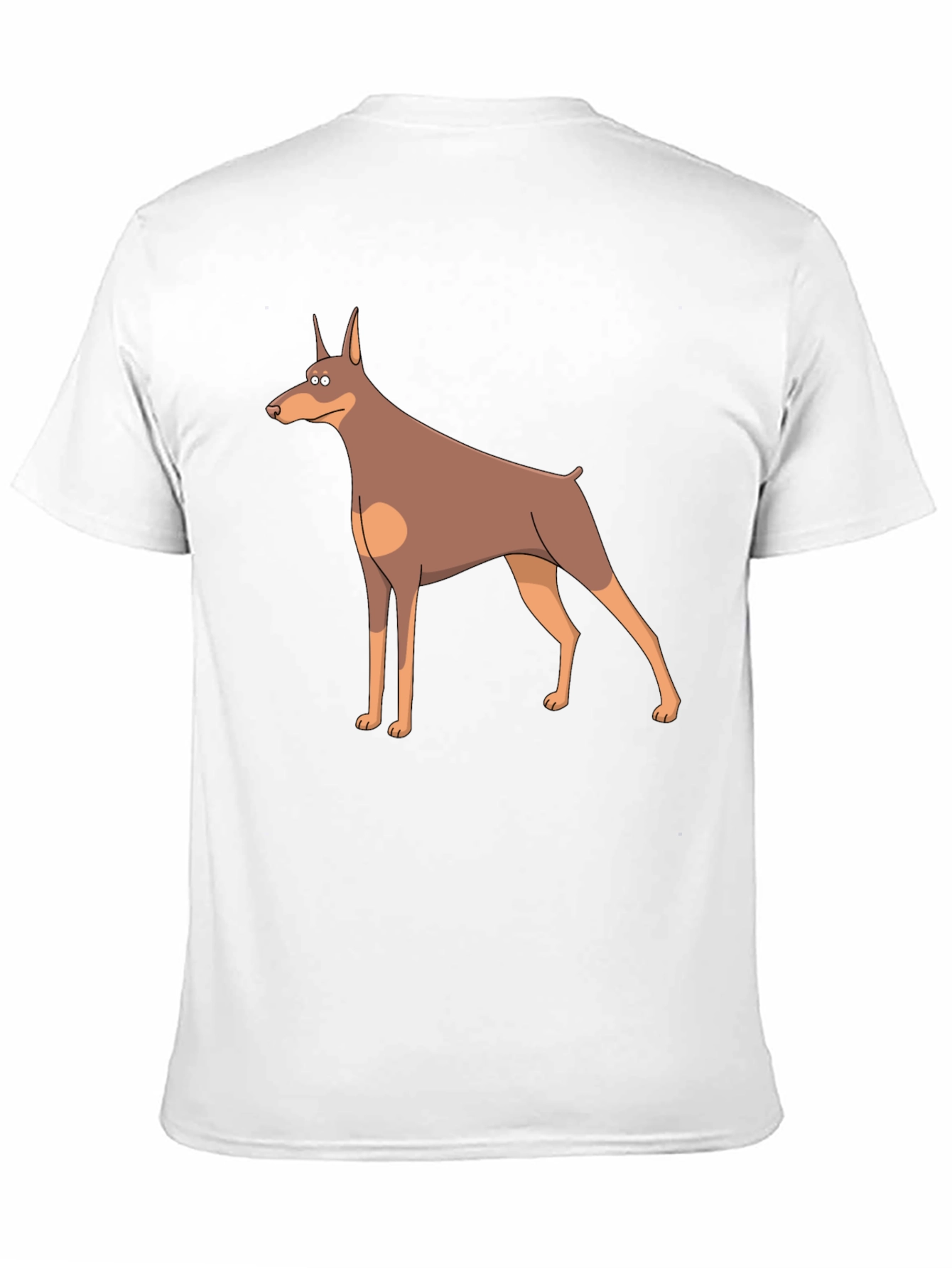 Cartoon Doberman Dog Graphic T-Shirt