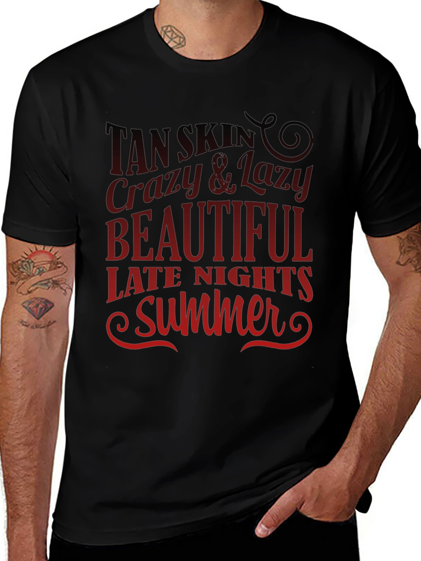 Tan Skin Crazy & Lazy Summer T-Shirt