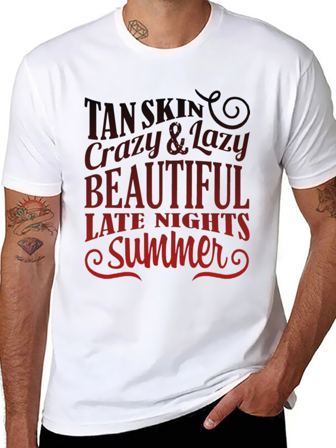 Tan Skin Crazy & Lazy Summer T-Shirt