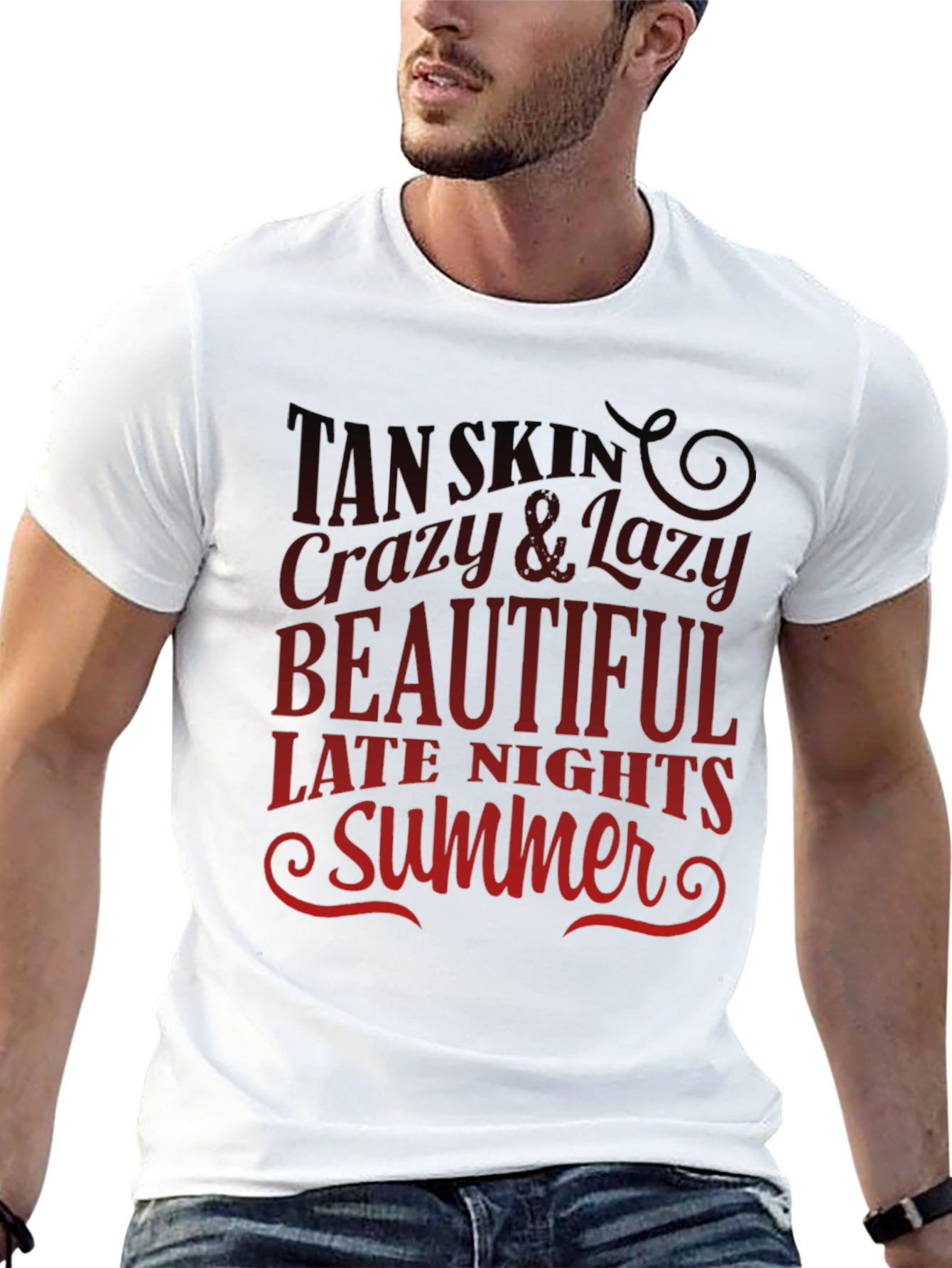 Tan Skin Crazy & Lazy Summer T-Shirt