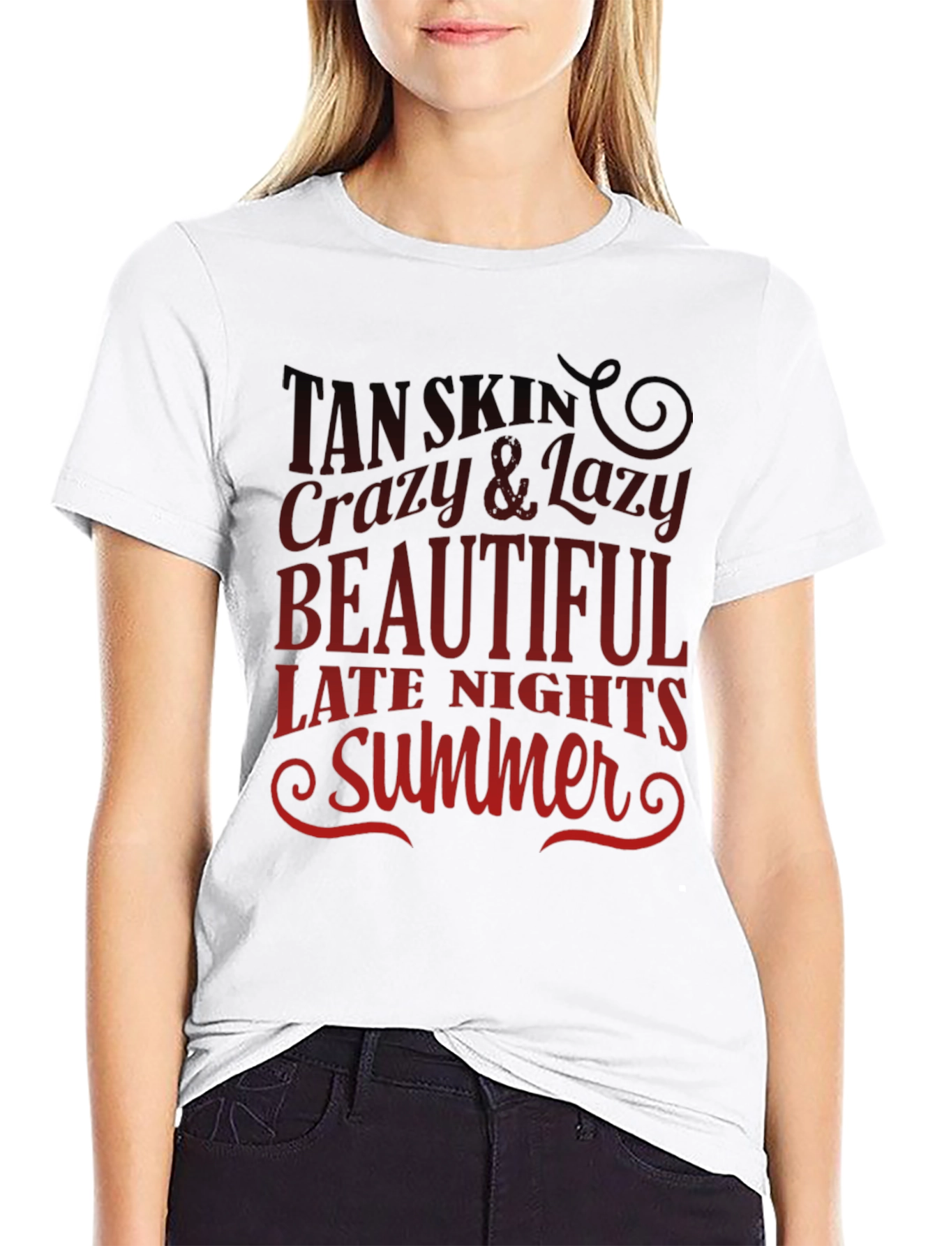 Tan Skin Crazy & Lazy Summer T-Shirt
