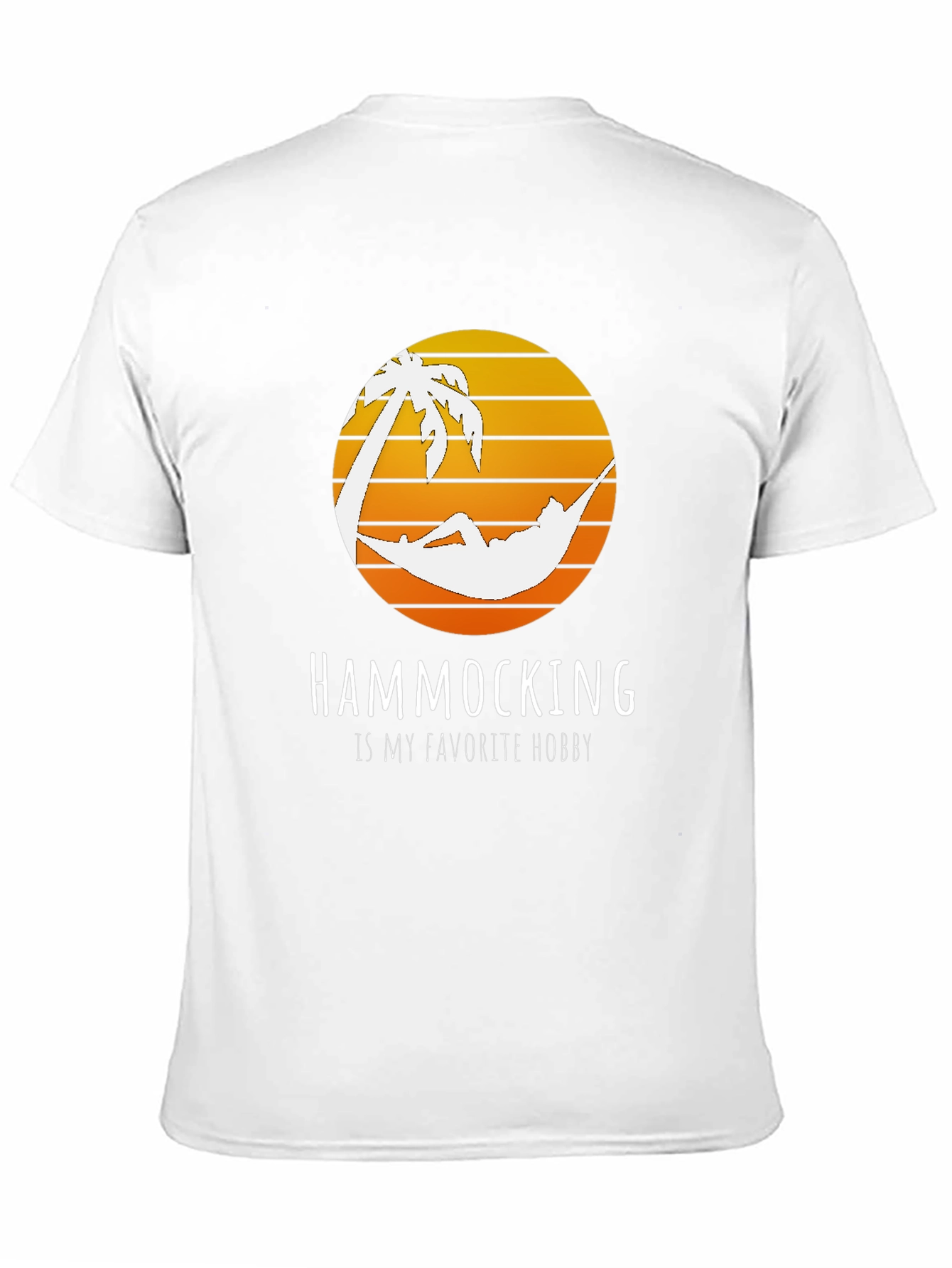 Hammocking Hobby T-Shirt - Palm Tree Sunset Graphic Tee