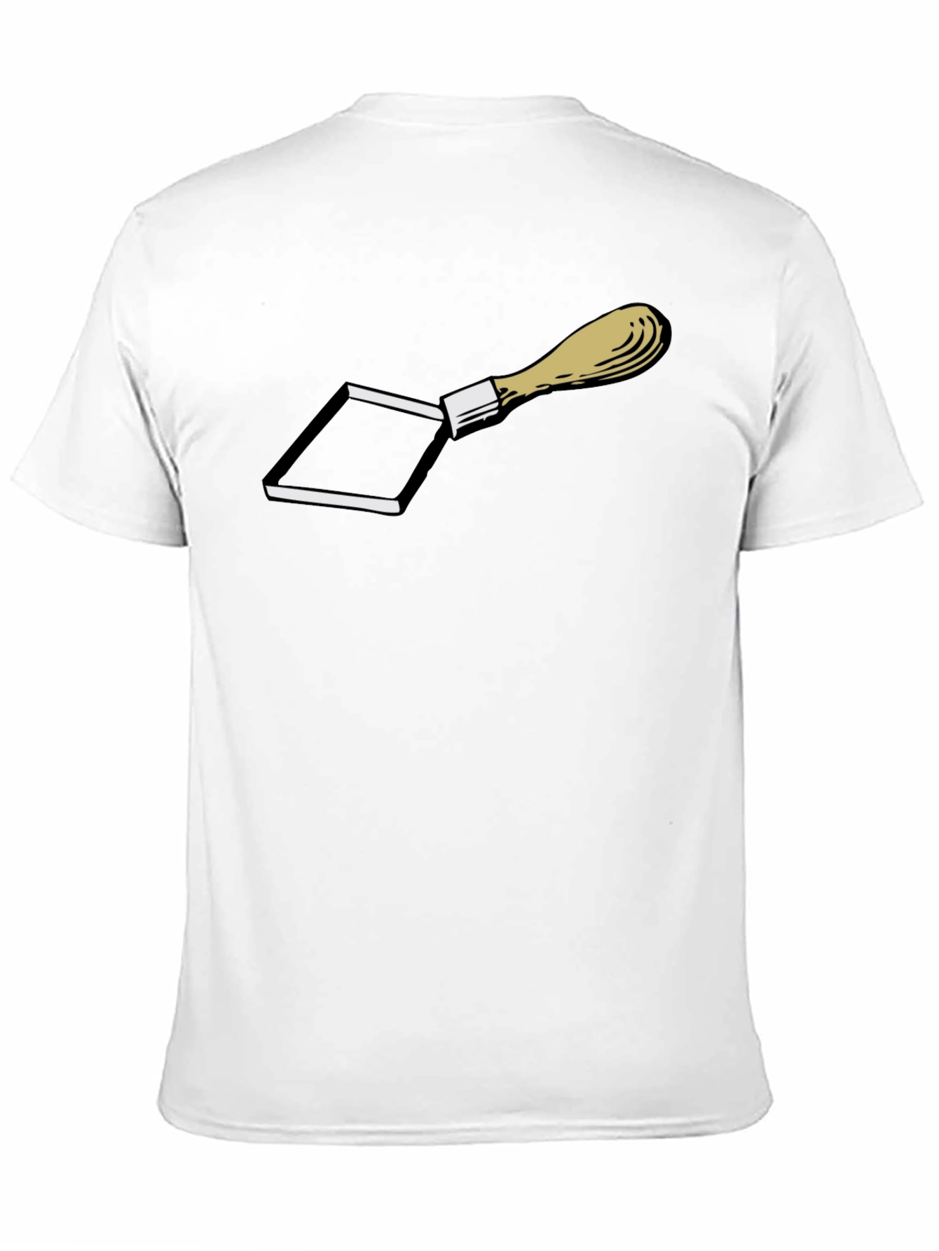 Novelty Trowel Graphic Print T-Shirt - Black